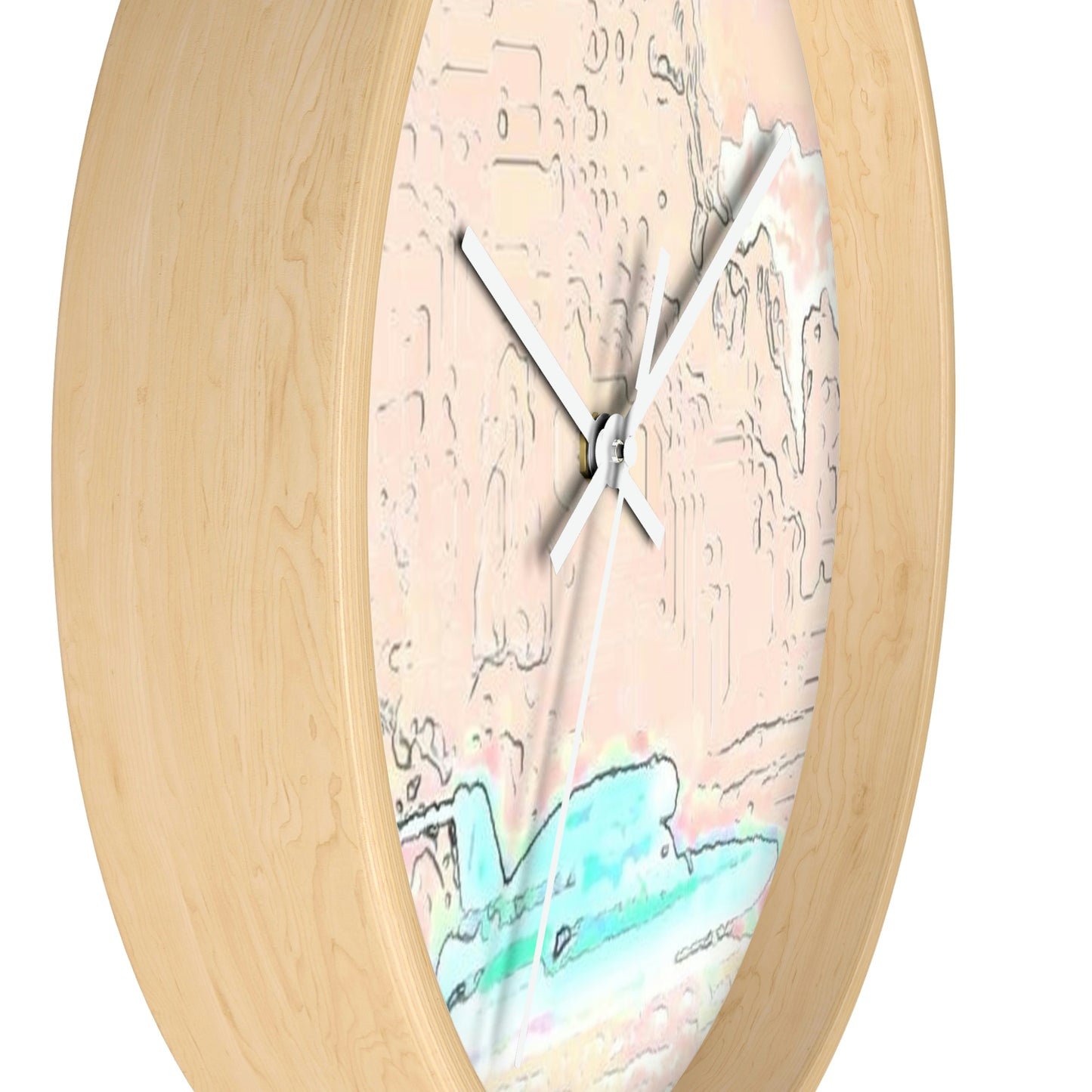 Wall clock ...  Seattle Columbia Cup On Lake Washington ... "Dave Wilcox Heads For The Win" ... Associate Gift-Photo ... Original Works ...
