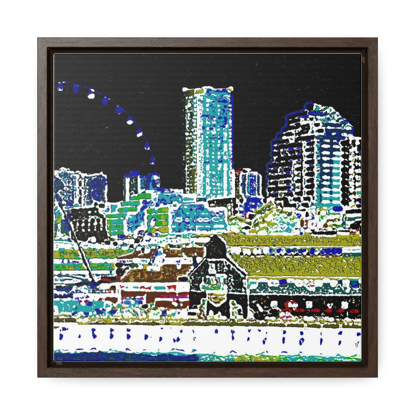 Gallery Canvas Wraps, Square Frame ... That Classic Wheel ... 'Seattle's Wheel' ... & Old Classic Waterside Vendors ...  'Family Archives' ... Original Works ...