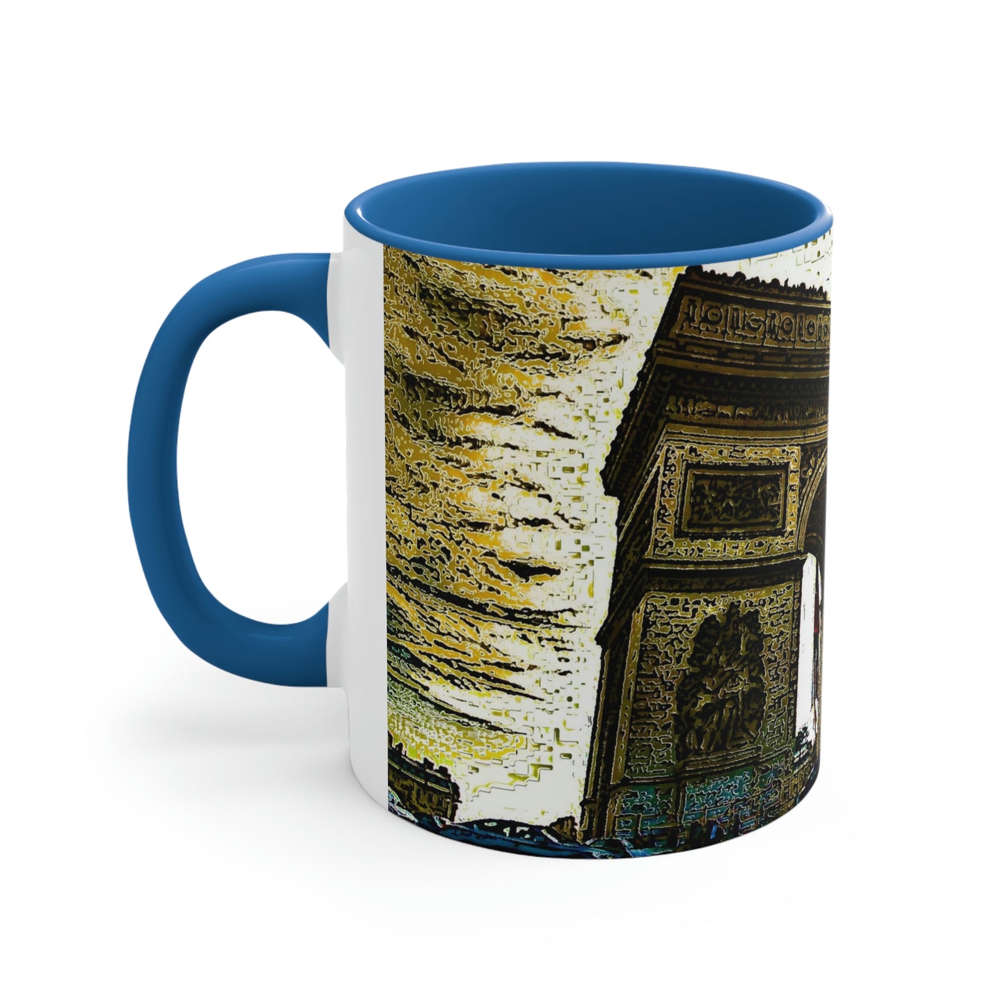 Accent Coffee Mug, 11oz ...  L'Arc de Triomphe ... 'Barbara Joan Bonnell-Holt Photo' ... Circa 1972 ... Oringinal Works ...