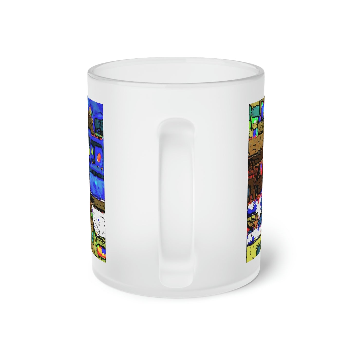 Frosted Glass Mug ... A Crazy Street ... 'Eight Winding Curve-Switchbacks' ... "Lombard Street, San Francisco, CA' ... Family Archives: 1970's ... Original Works ...