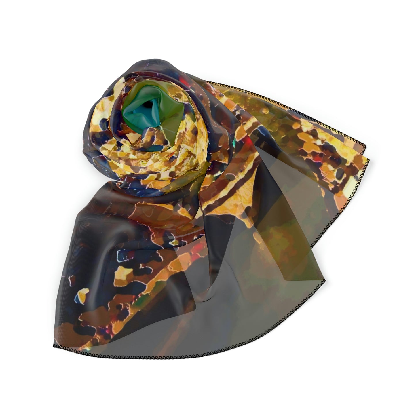 Poly Scarf ... Au Paris ... "Along The River Seine" ... Barbara Joan Bonnell-Holt: 1972 ... Original Works ...