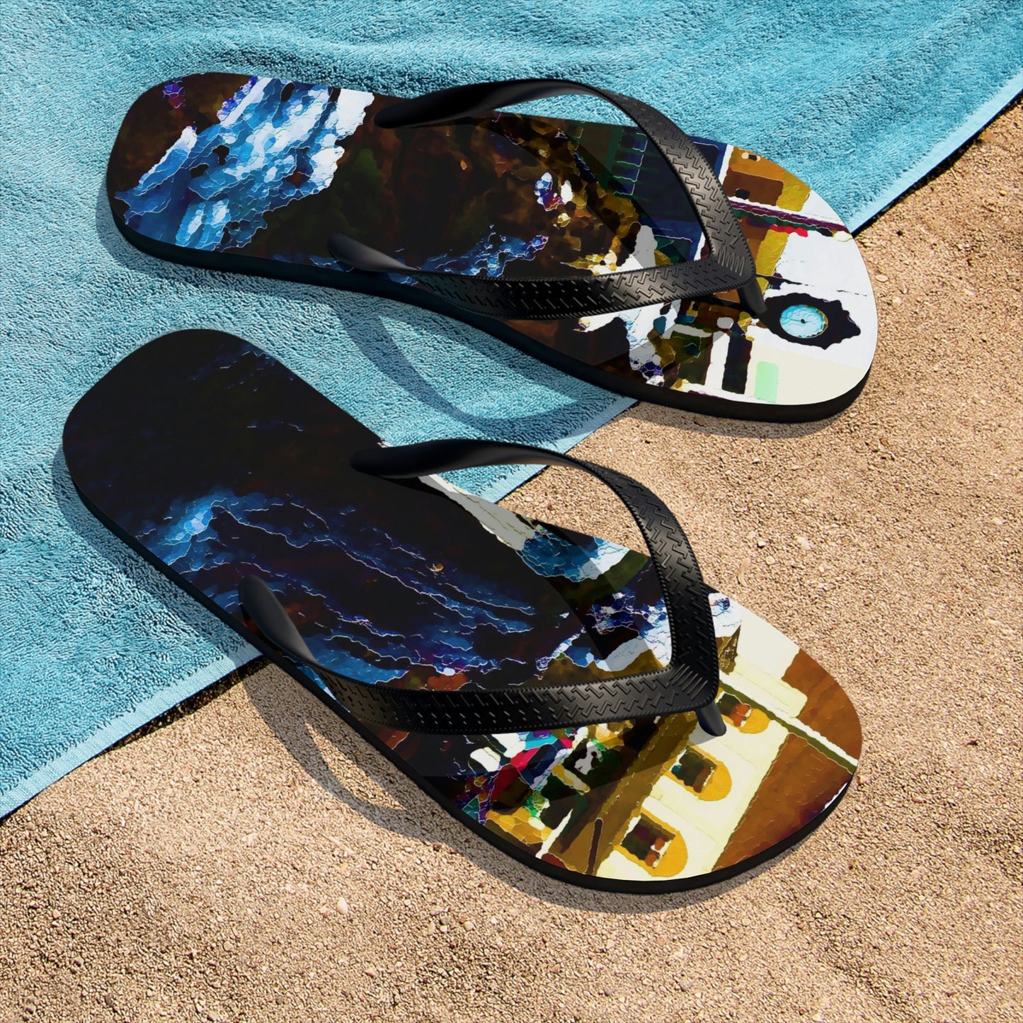 Unisex Flip-Flops ...  "Ice & Water Sculpted" ... Downtown Grangeville, Idaho ... Adjacent To Irwin Pharmacy ... 5Jan23 ... Original Works ...