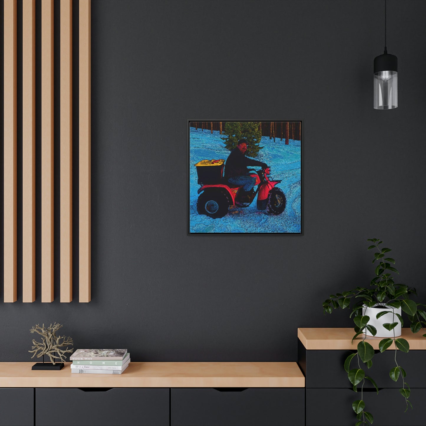 Gallery Canvas Wraps, Square Frame ... There's 2-Wheelin ... There's 4-Wheelin ... 'And-Of-Course' ... "There's 3-Wheelin-In-The-Snow" ...  Original Works ...
