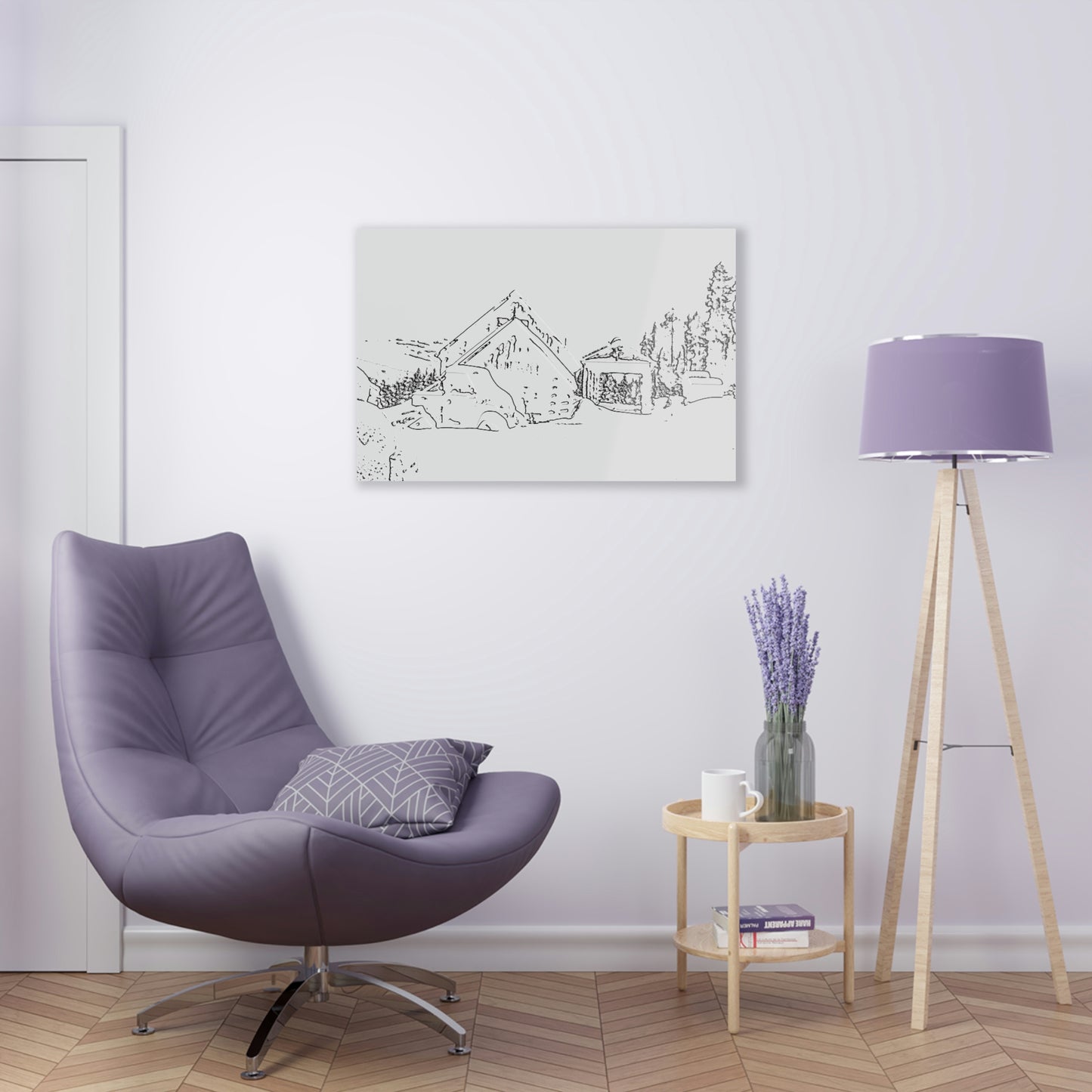 Acrylic Prints ... After An Intense Snow Storm ... 'Digging Out' ... A Vehicle & Cabin "In The Mountains" ... March 2023 ... Original Works ...