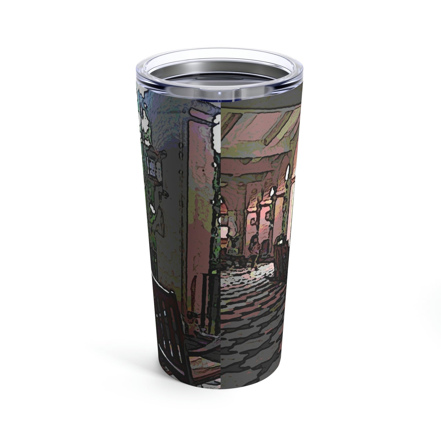 Tumbler 20oz ... Lanai & Rocking Chairs At: 'The Pink Palace' ... The Royal Hawai'ian ... Honolulu, HI ... '27Oct2014' ... Original Works ...