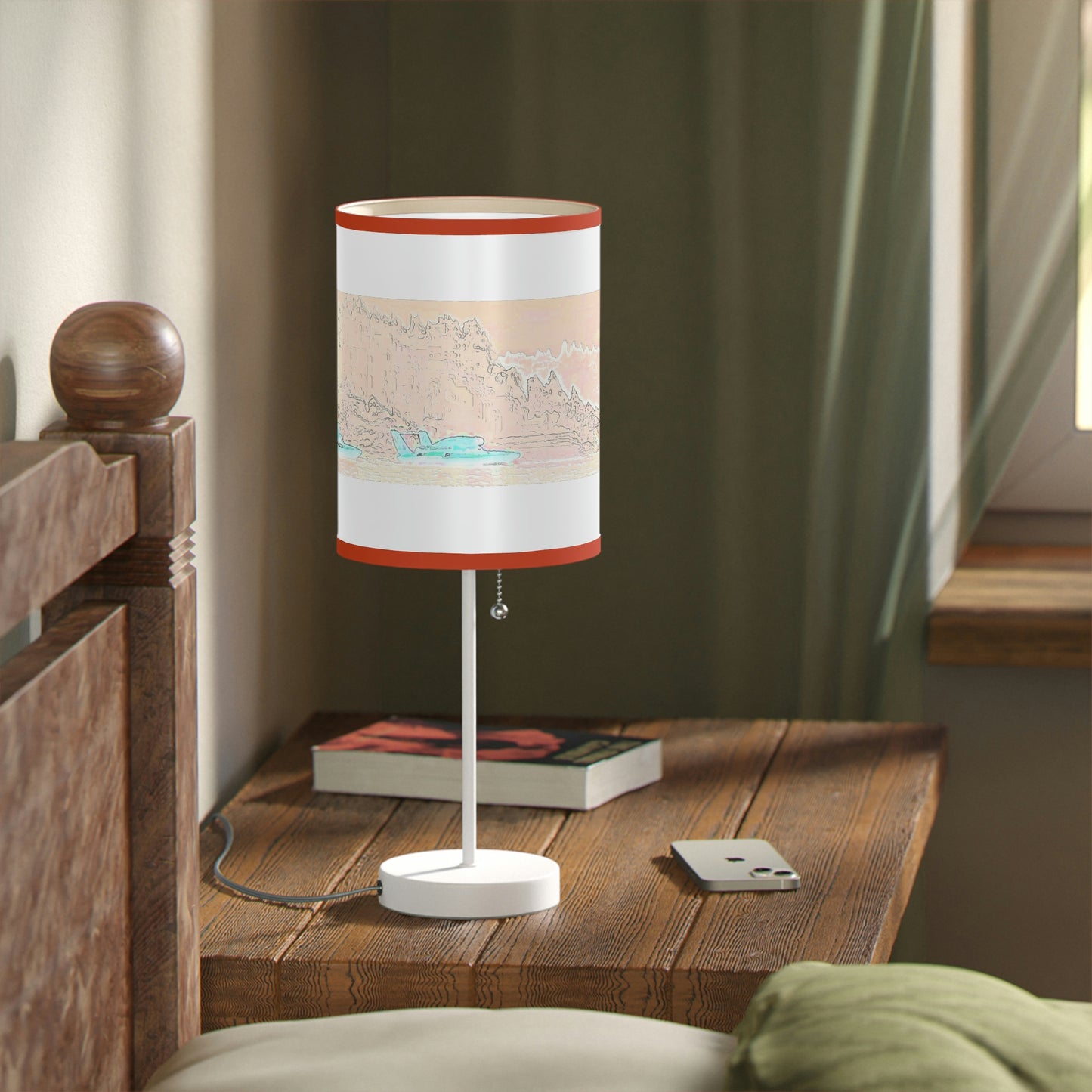 Lamp on a Stand, US|CA plug ... Seattle Columbia Cup On Lake Washington ... "Dave Wilcox Heads For The Win" ... Associate Gift-Photo ... Original Works ...