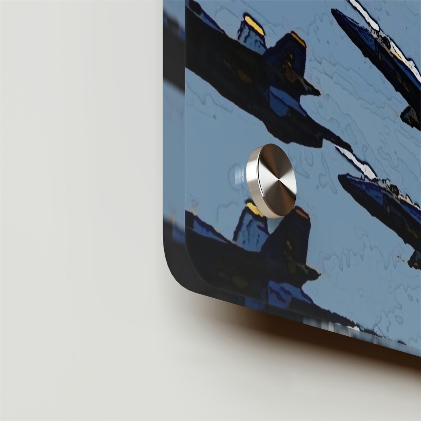 Acrylic Wall Art Panels ... Seattle Seafair ..."Blue Angels Run Over Lake Washington" ... Circa Mid 1980's ... Dr FJ Holt ... Original Works ...