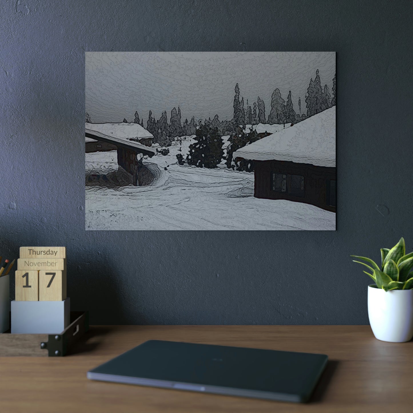 Aluminum Composite Panels ... "A Very Snowy-Day In The Mountains" ... November 2022 ... Central Idaho, 6,000' Elevation ... Original Works ...