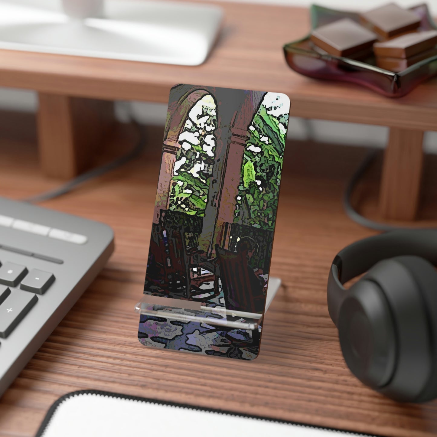 Mobile Display Stand for Smartphones ...  Lanai & Rocking Chairs At: 'The Pink Palace' ... The Royal Hawai'ian ... Honolulu, HI ... '27Oct2014' ... Original Works ...