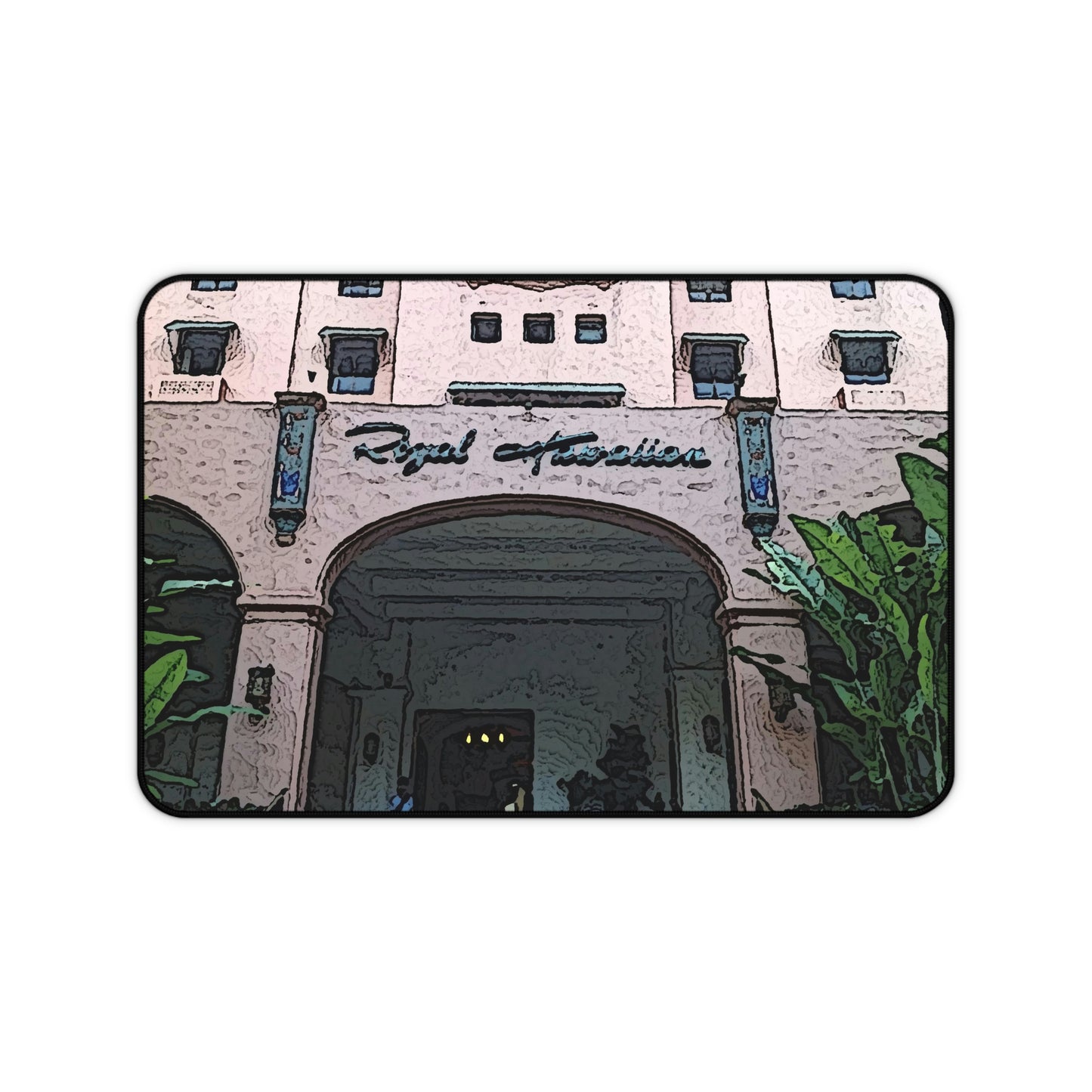 Desk Mat ... "La Grande Entree" At: 'The Pink Palace' ... The Royal Hawai'ian ... Honolulu, HI ... '27Oct2014' ... Original Works ...