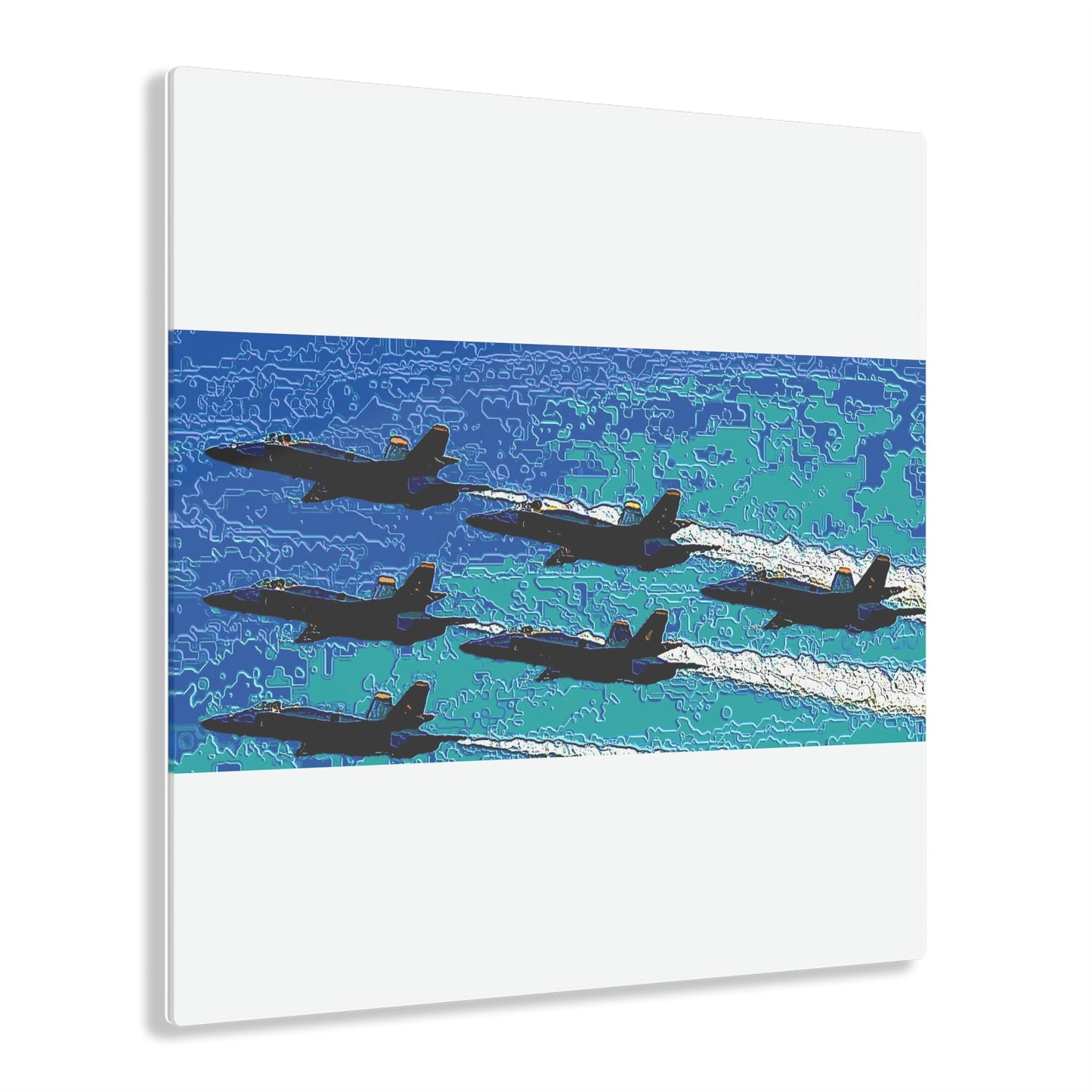 Acrylic Prints ... Seattle Seafair ..."Blue Angels Run Over Lake Washington" ... Circa Mid 1980's ... Dr FJ Holt ... Original Works ...