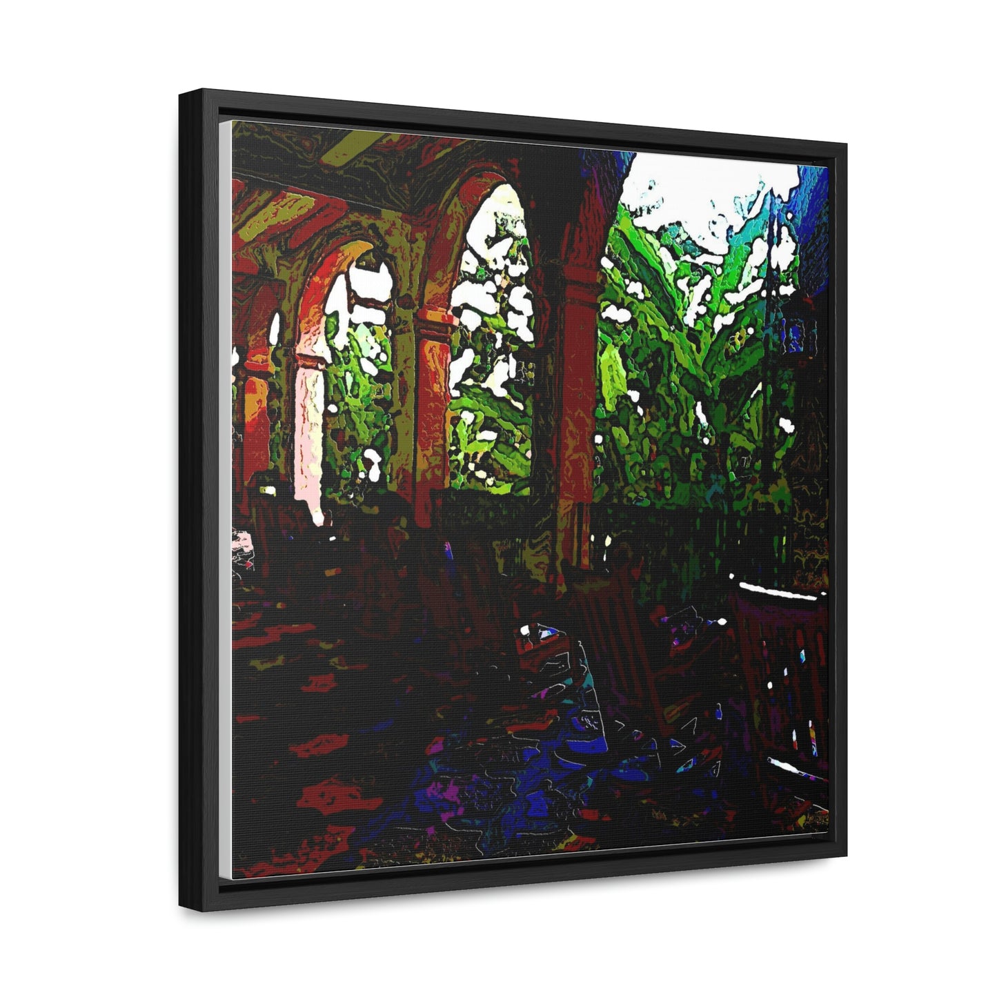 Gallery Canvas Wraps, Square Frame ...  Lanai & Rocking Chairs At: 'The Pink Palace' ... The Royal Hawai'ian ... Honolulu, HI ... '27Oct2014' ... Original Works ...