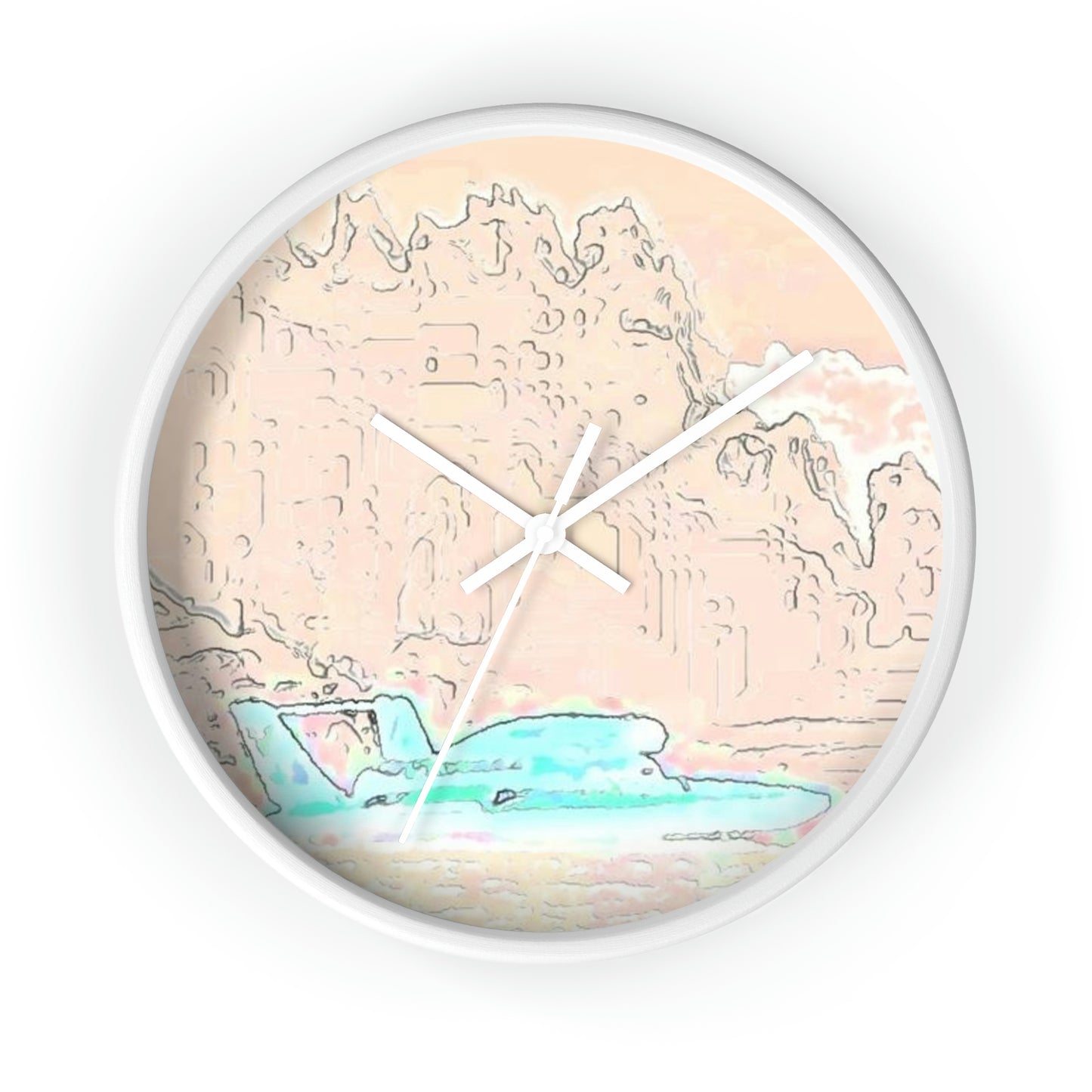 Wall clock ...  Seattle Columbia Cup On Lake Washington ... "Dave Wilcox Heads For The Win" ... Associate Gift-Photo ... Original Works ...