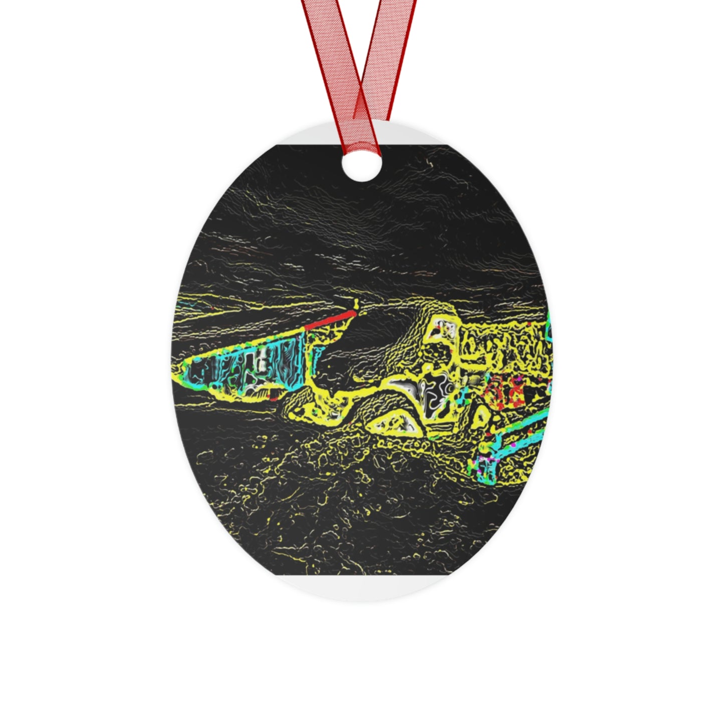 Metal Ornaments ... "Snow Vehicle In Snow Storm At-Rest" ... Circa 12Mar23 ... Central Idaho ... 18-Hours Rendering Time: Original Works ...