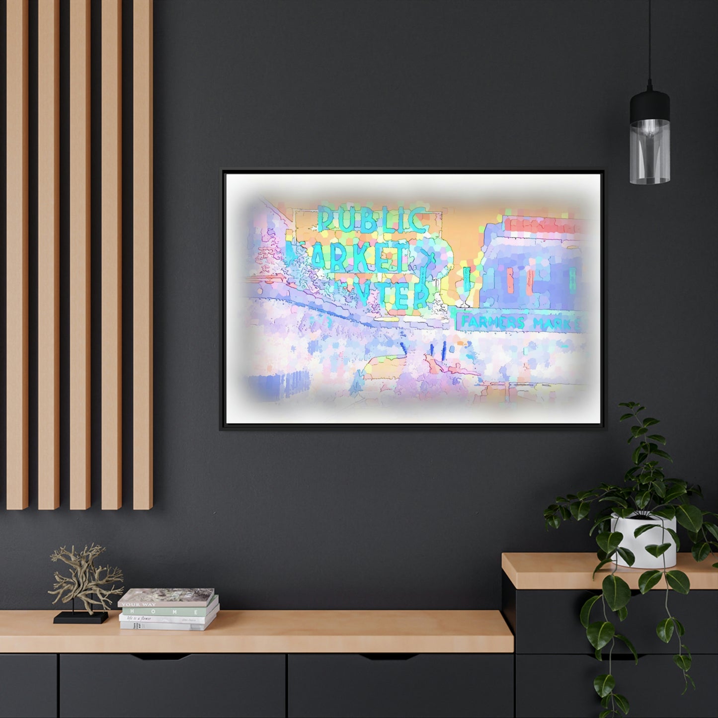 Matte Canvas, Black Frame ... PPM: Pike Place Market ... Original Work ... Winter 2022 ...