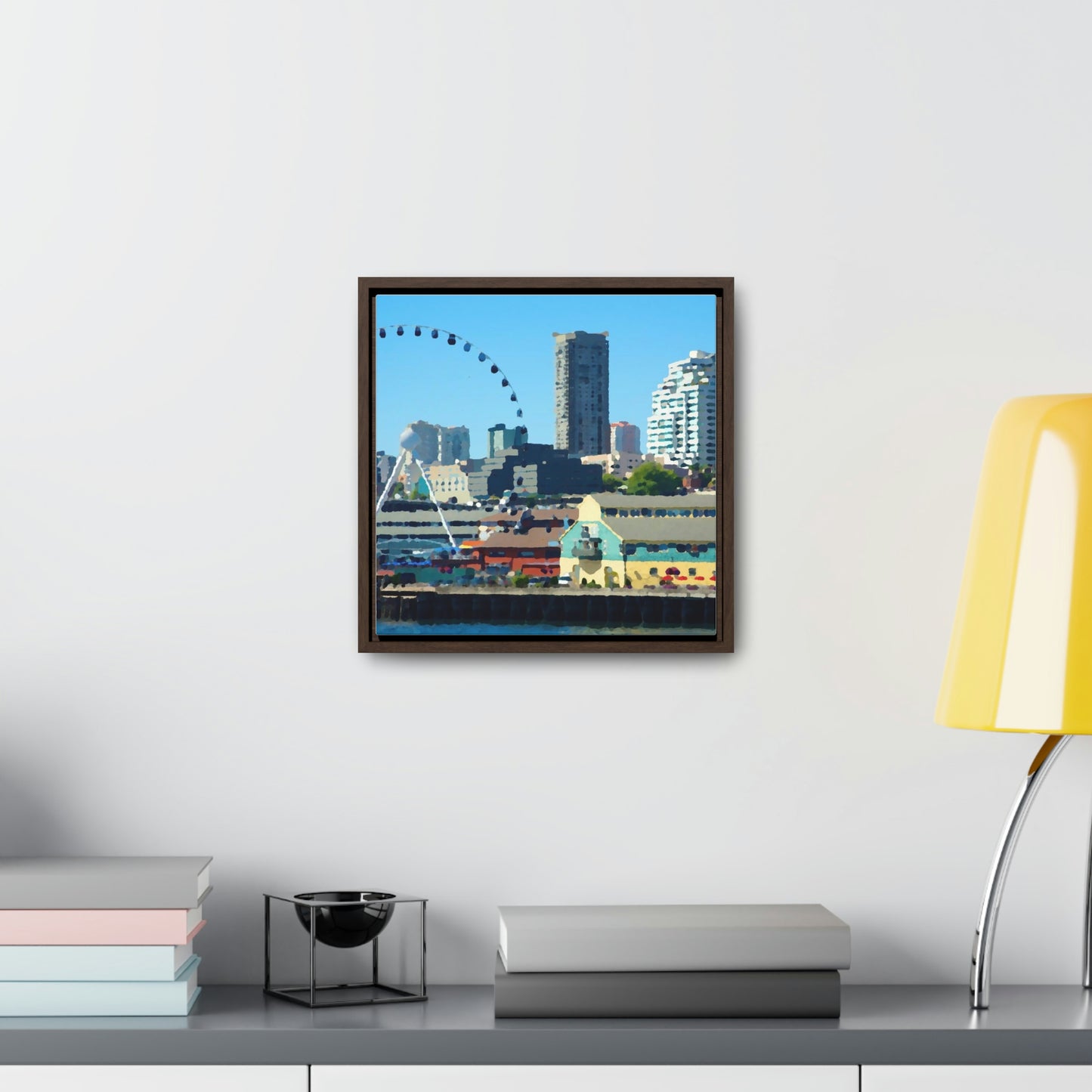 Gallery Canvas Wraps, Square Frame ... That Classic Wheel ... 'Seattle's Wheel' ... & Old Classic Waterside Vendors ...  'Family Archives' ... Original Works ...