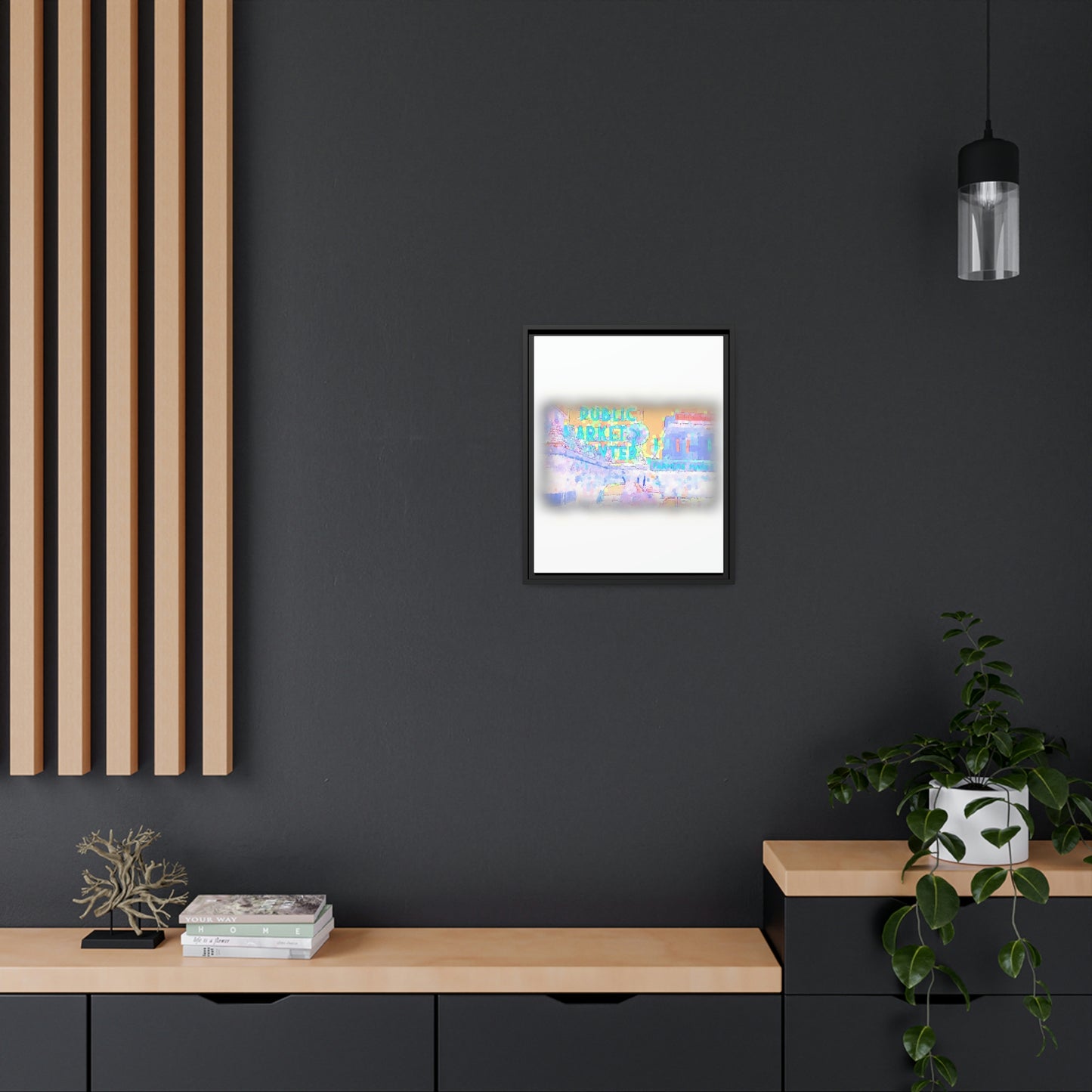 Matte Canvas, Black Frame ... PPM: Pike Place Market ... Original Work ... Winter 2022 ...