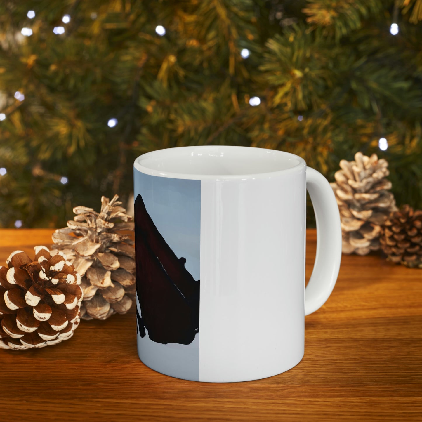 Ceramic Mug 11oz ... After An Intense Snow Storm ... 'Digging Out' ... A Vehicle & Cabin "In The Mountains" ... March 2023 ... Original Works ...