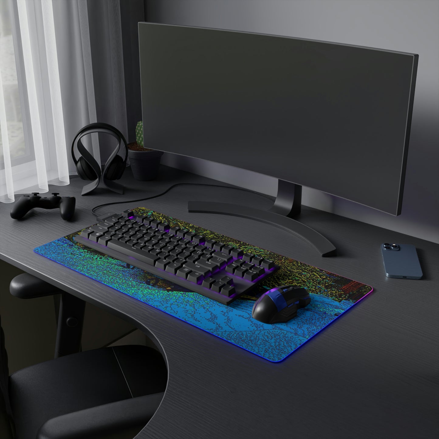 LED Gaming Mouse Pad ... Yep ... "Another Day ... Riding Through The Wilderness ... " ... February 2023 ... Original Works ...