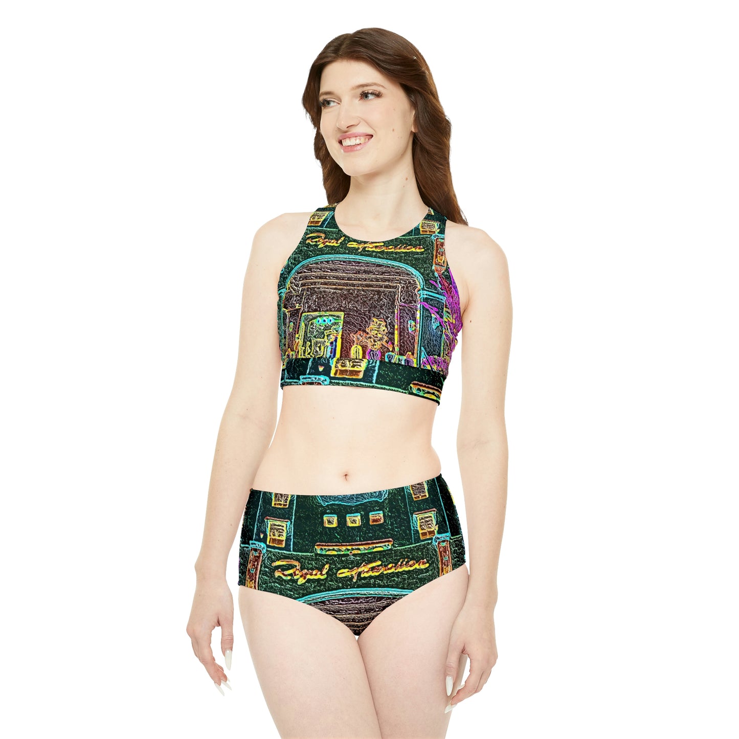 Sporty Bikini Set ... "La Grande Entree" At: 'The Pink Palace' ... The Royal Hawai'ian ... Honolulu, HI ... '27Oct2014' ... Original Works ...