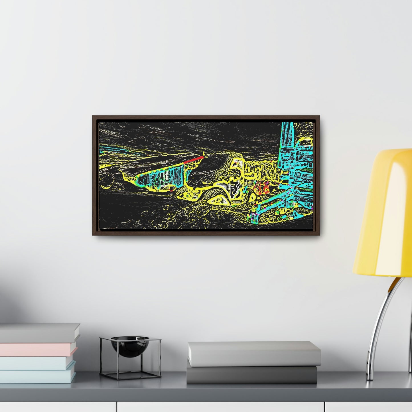 Gallery Canvas Wraps, Horizontal Frame ... "Snow Vehicle In Snow Storm At-Rest" ... Circa 12Mar23 ... Central Idaho ... 18-Hours Rendering Time: Original Works ...