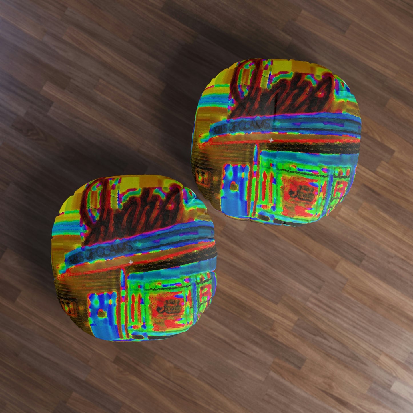 Tufted Floor Pillow, Round ... In-A-Hurry & Stressed? ... Remember: Keep "Clam" ... Clam_Happy ...  'Ivars: Seattle Waterfront' ... Personal Archives ... Original Works ...