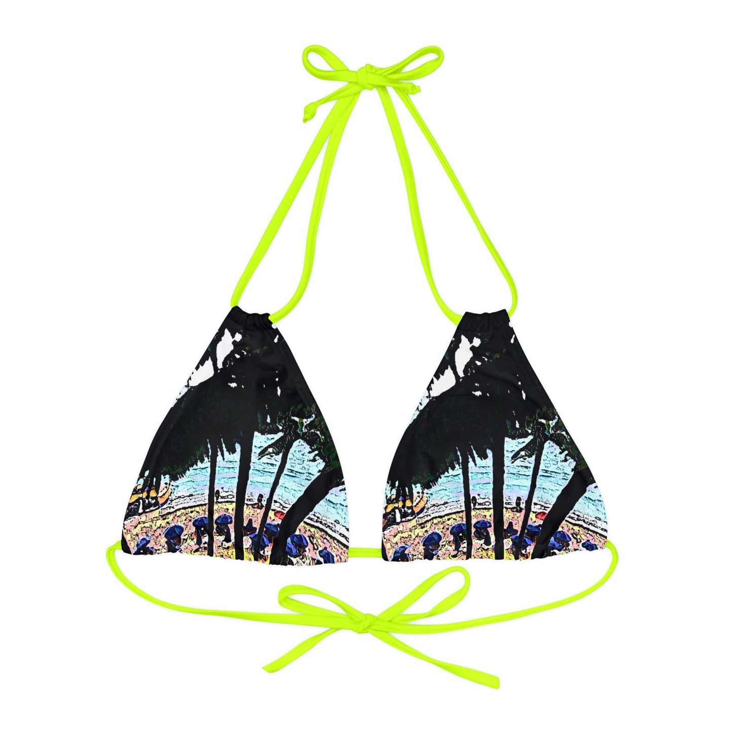 Strappy Triangle Bikini Top ... "A Beautiful Beach Amongst The Palms" ... The Outrigger Waikiki, Honolulu, Oahu ... Original Works ...