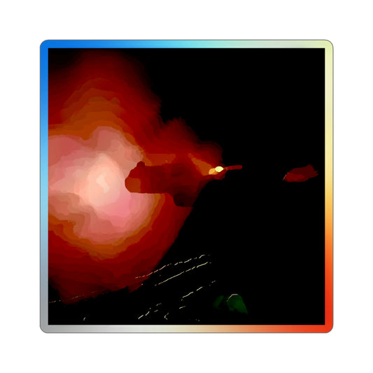 Holographic Die-cut Stickers ... Ruger .357 Magnum Early-Morning-Target-Practice ... 'Circa April 2022' ... Original Works ...