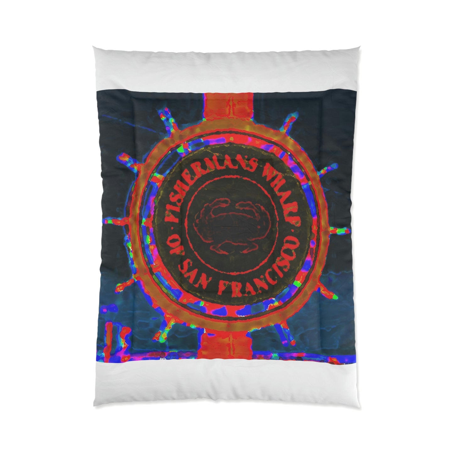 Comforter ... "No.9 Fishermen's Grotto - Fishermen's Wharf, SF, California" ... Family Archives: 1970's ... Original Works ...