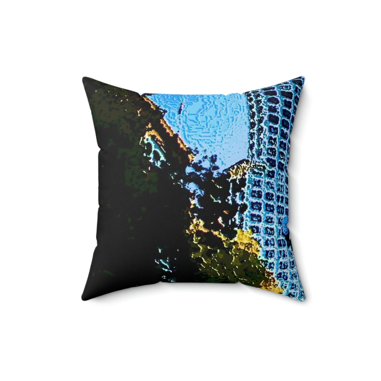 Spun Polyester Square Pillow ...  Pioneer Square & Smith Tower ... 'That World Famous View' ... Colleague Supplied Photo ... Original Works ...
