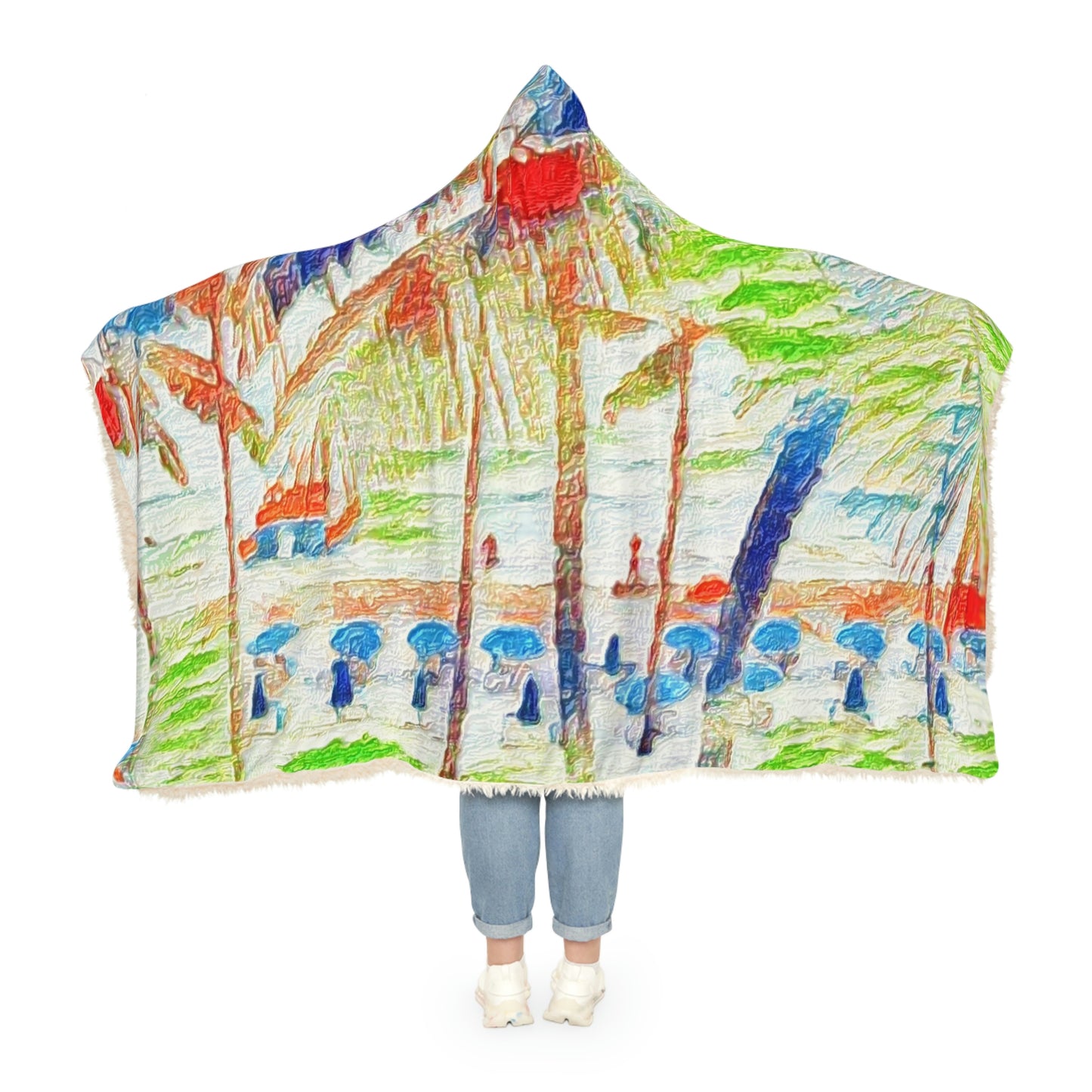 Snuggle Blanket ... "The Royal Hawai'ian: Waikiki Beach_Beach" ... Honolulu, HI ... October 2014 (Halloween) ... Original Works ...