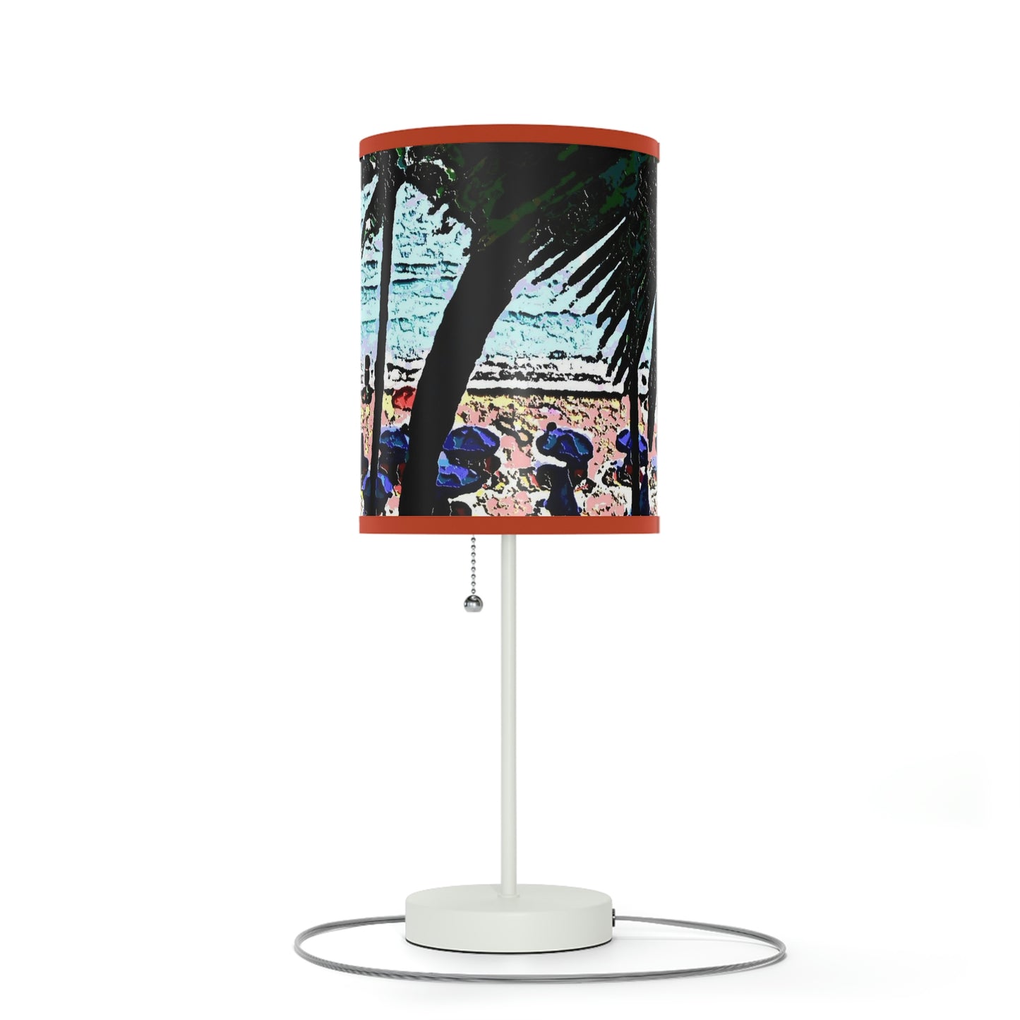 Lamp on a Stand, US|CA plug ... "A Beautiful Beach Amongst The Palms" ... The Outrigger Waikiki, Honolulu, Oahu ... Original Works ...