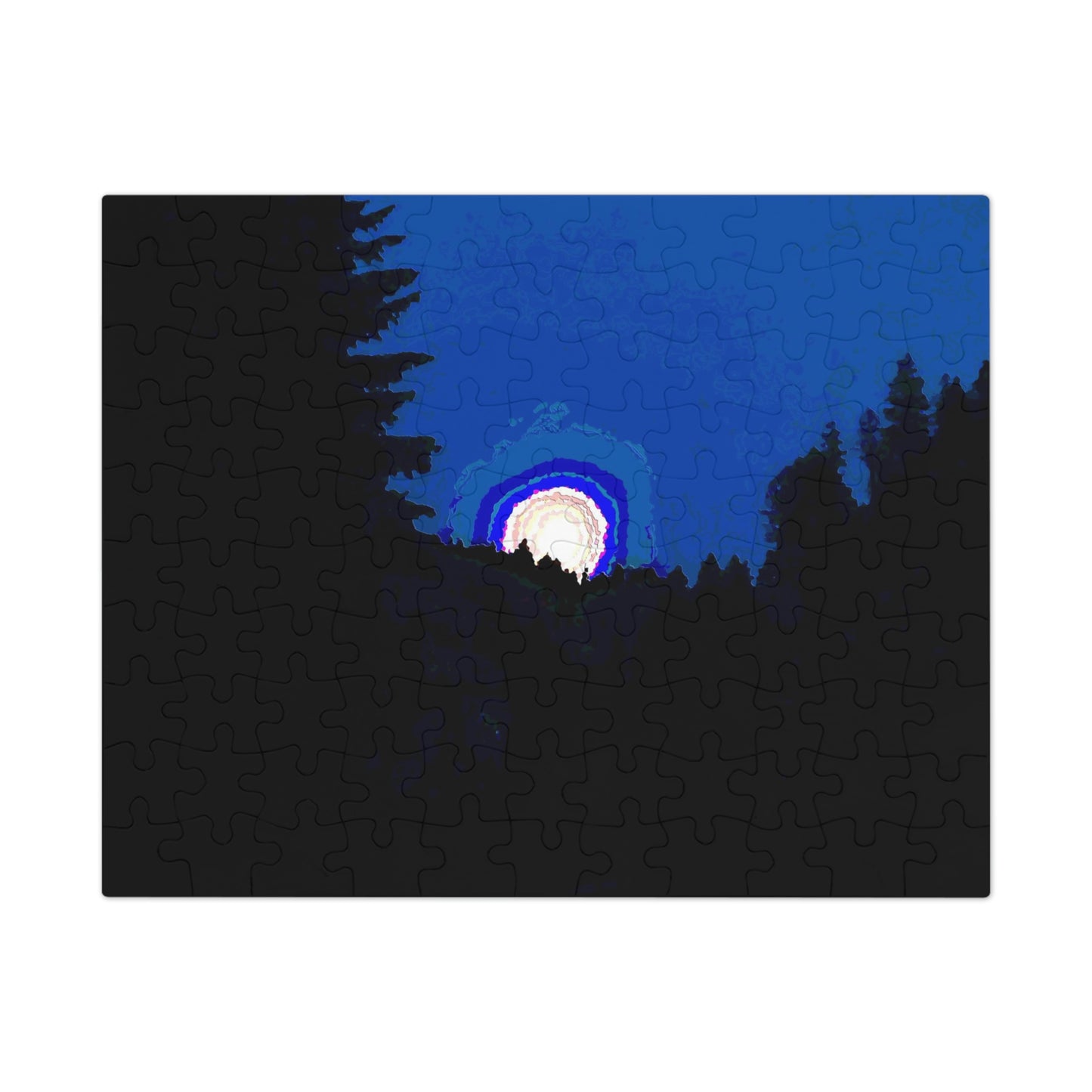 Jigsaw Puzzle (30, 110, 252, 500,1000-Piece) ... "The Road Home" ...' Over The River & Through The Woods To? ...' ... Moonscape Near Elk City, Idaho ... Original Works ... 5Jan23 ...