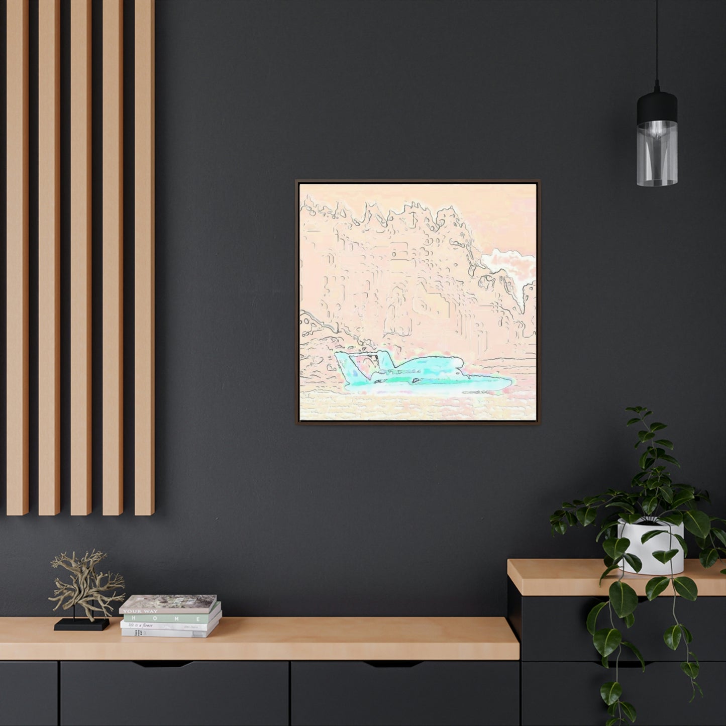 Gallery Canvas Wraps, Square Frame ...  Seattle Columbia Cup On Lake Washington ... "Dave Wilcox Heads For The Win" ... Associate Gift-Photo ... Original Works ...