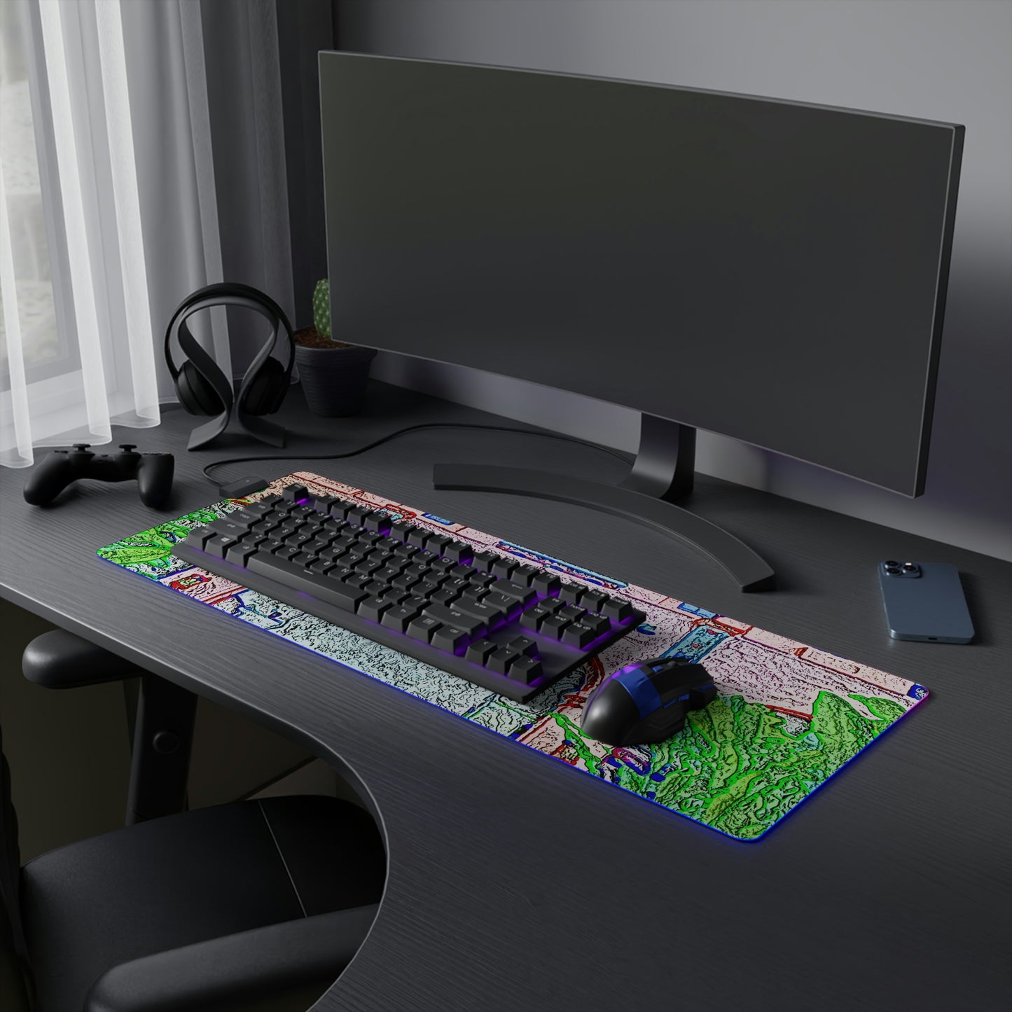 LED Gaming Mouse Pad ... "La Grande Entree" At: 'The Pink Palace' ... The Royal Hawai'ian ... Honolulu, HI ... '27Oct2014' ... Original Works ...