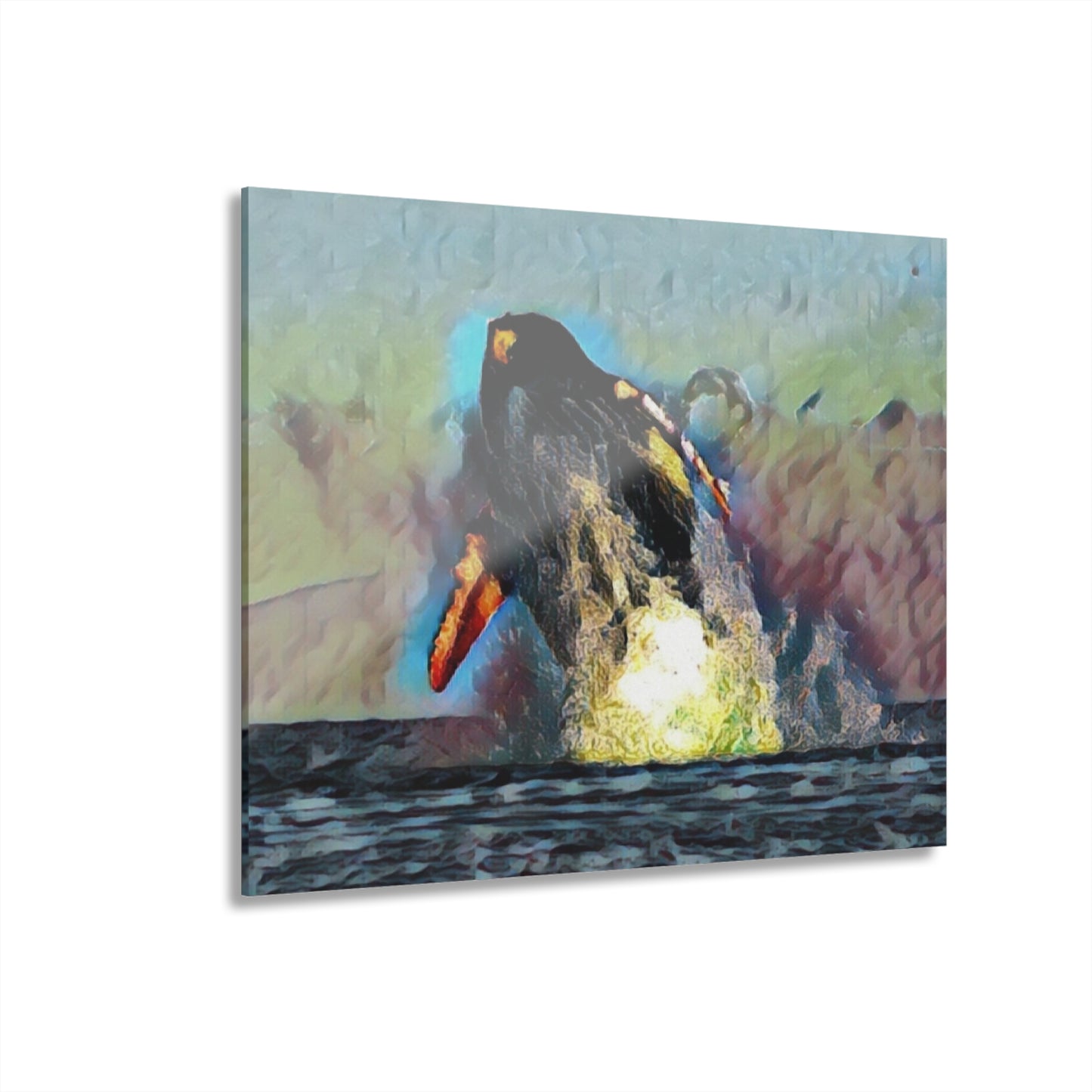 Acrylic Prints (French Cleat Hanging) ... An Extraordinary Humpback Breach ... 'With Explosive Energy' ... Family Archives (KPH) ... Circa: 21st Century. Maui, HI ... Original Works ...