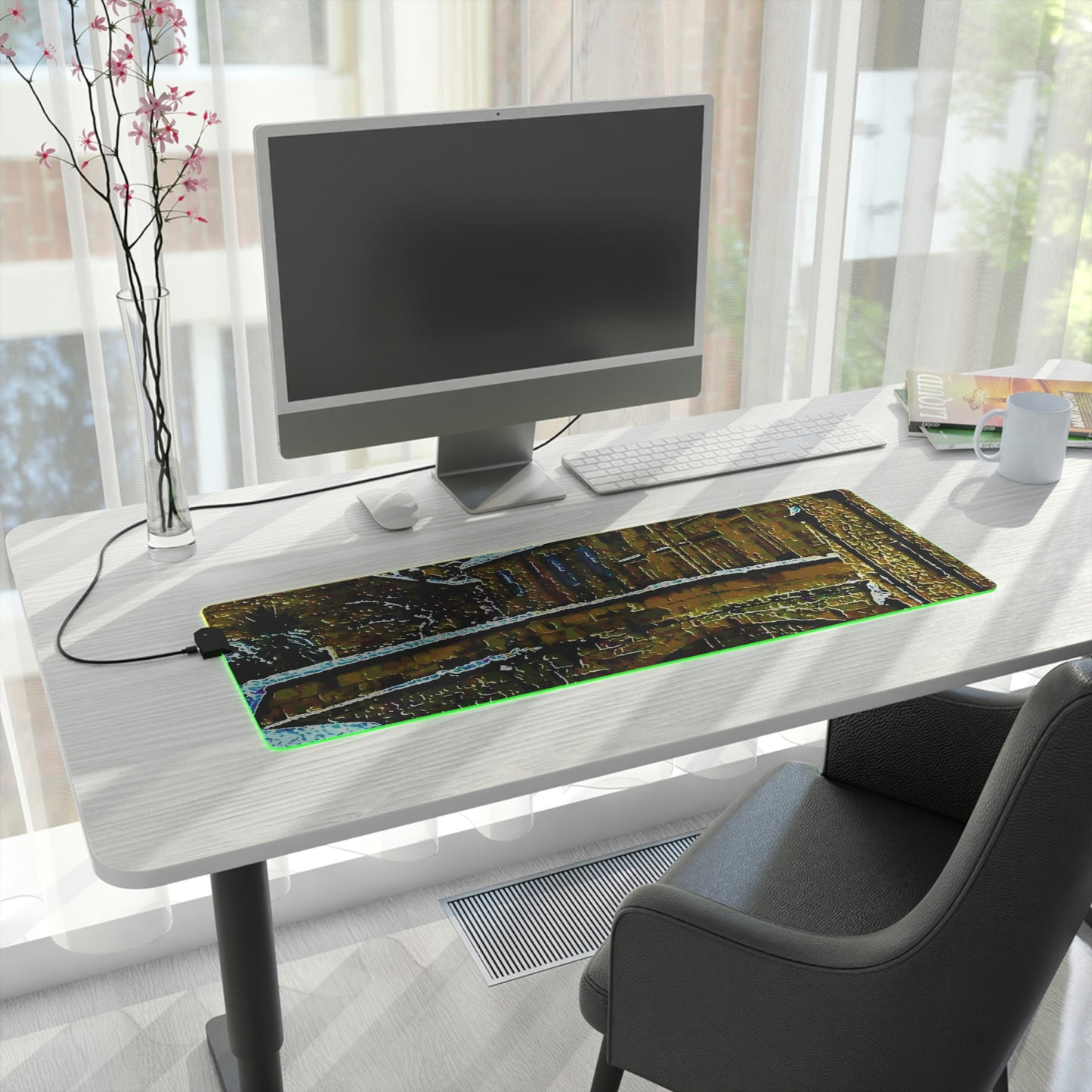 LED Gaming Mouse Pad ... Walikng The Streets & Alleys ... 'Strolling The Canals ... '  ... Original Works  ...