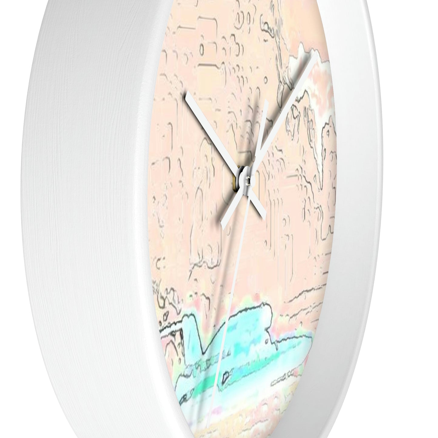 Wall clock ...  Seattle Columbia Cup On Lake Washington ... "Dave Wilcox Heads For The Win" ... Associate Gift-Photo ... Original Works ...