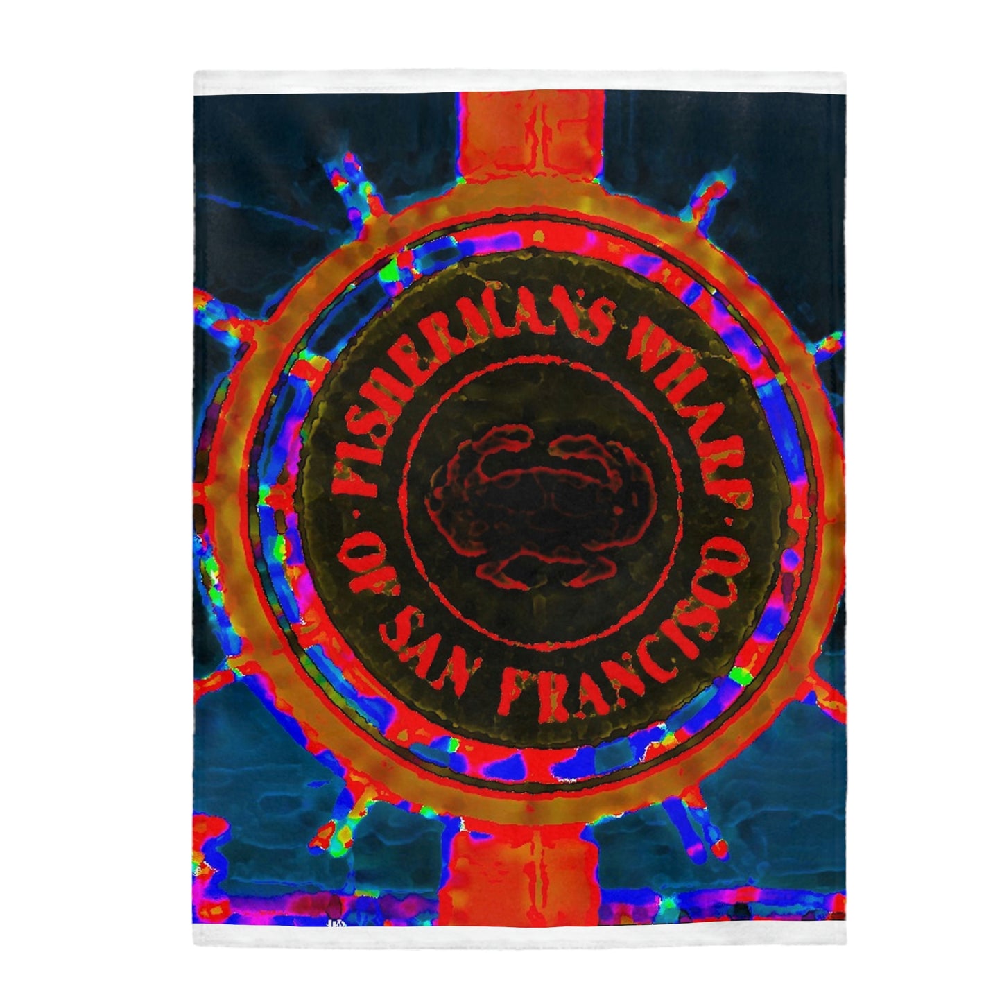 Velveteen Plush Blanket... "No.9 Fishermen's Grotto - Fishermen's Wharf, SF, California" ... Family Archives: 1970's ... Original Works ...