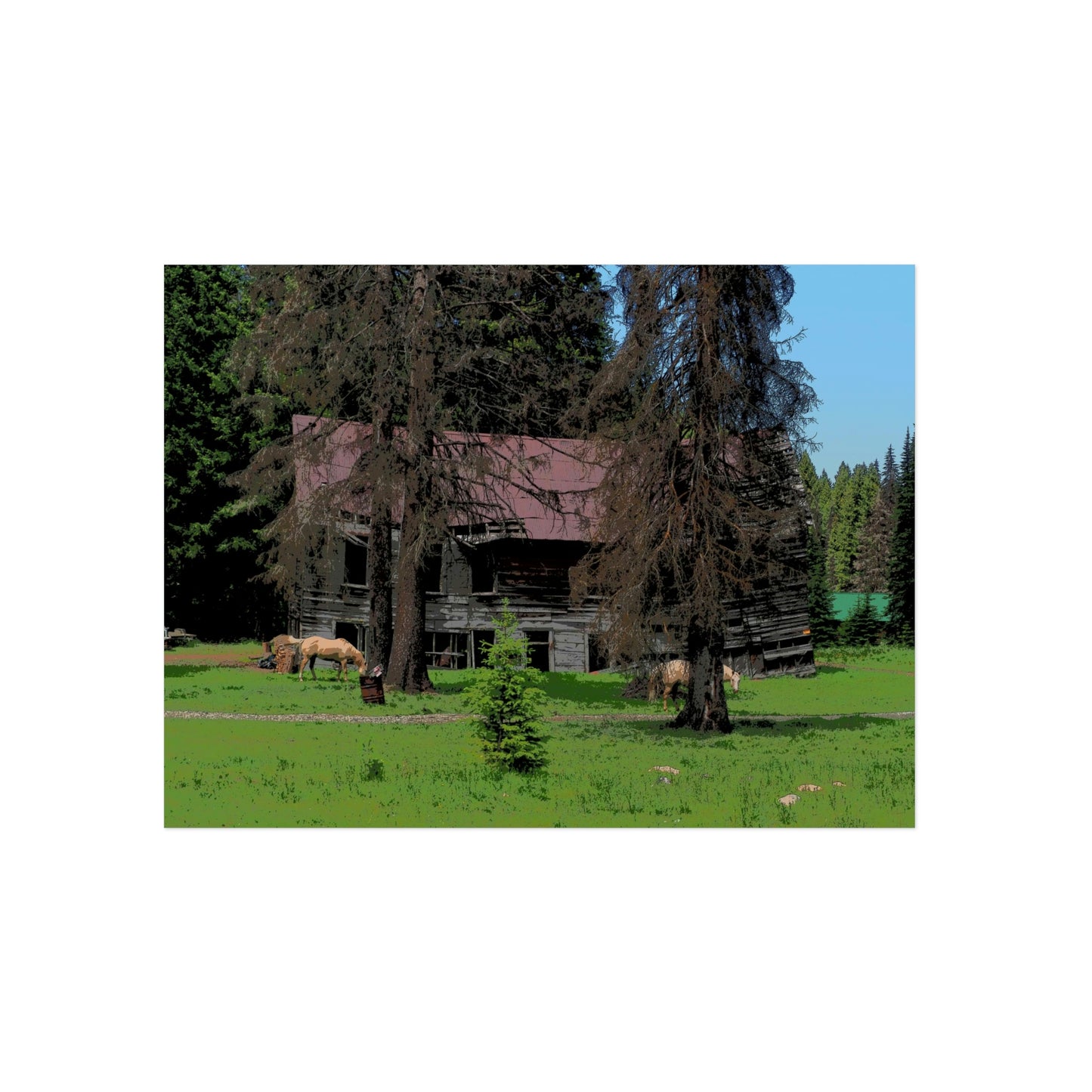 Aluminum Composite Panels ... "Old Orogrande Hotel" ... (Define: Spanish - Coarse Gold) ...'Before Wildfires Devastated It' ... Mid-June 2022 ... Original Works ...