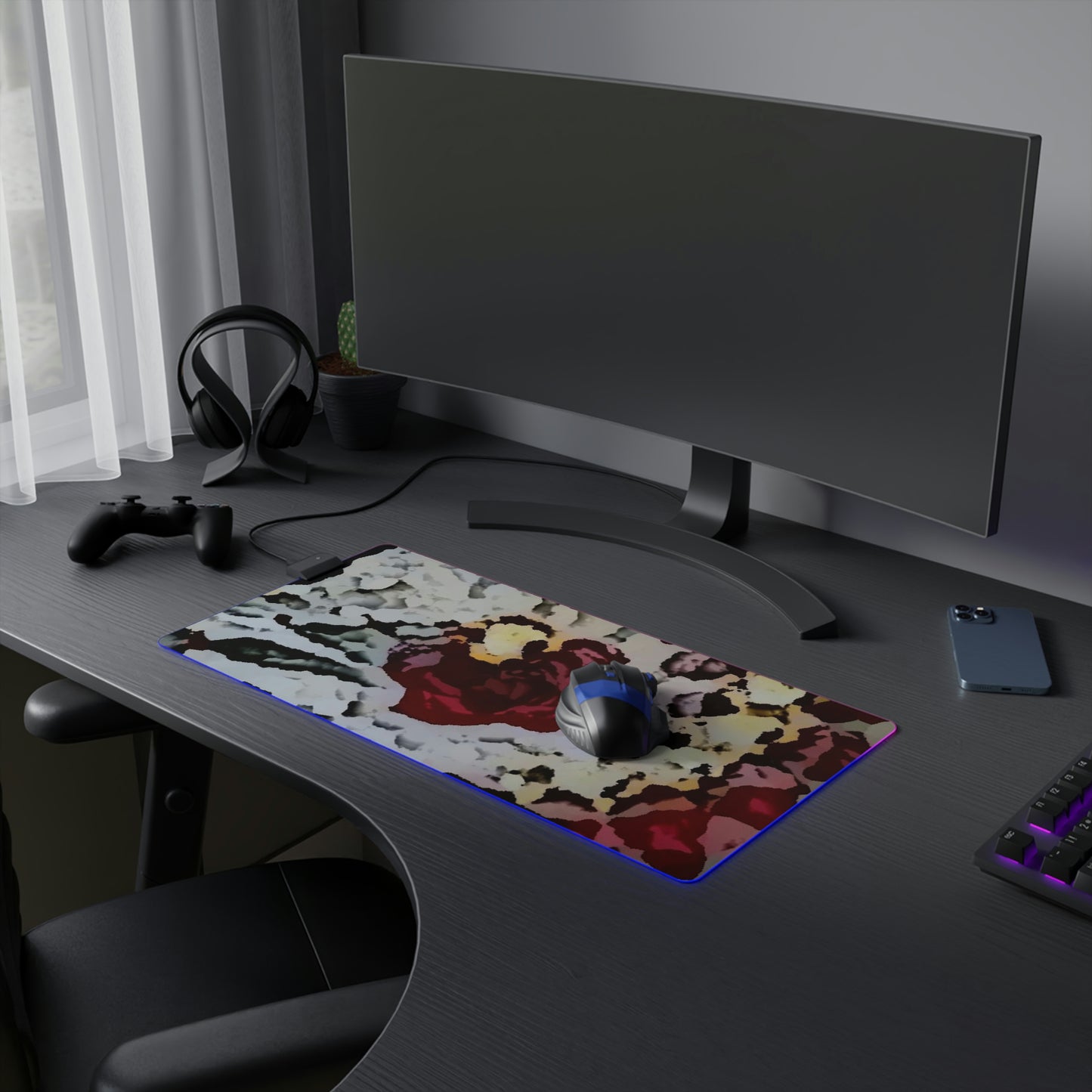 LED Gaming Mouse Pad ... "A Friendly Flower" ... Pointsettia 'Pointing' ... Original Works ... (Supplied Photograph) ...