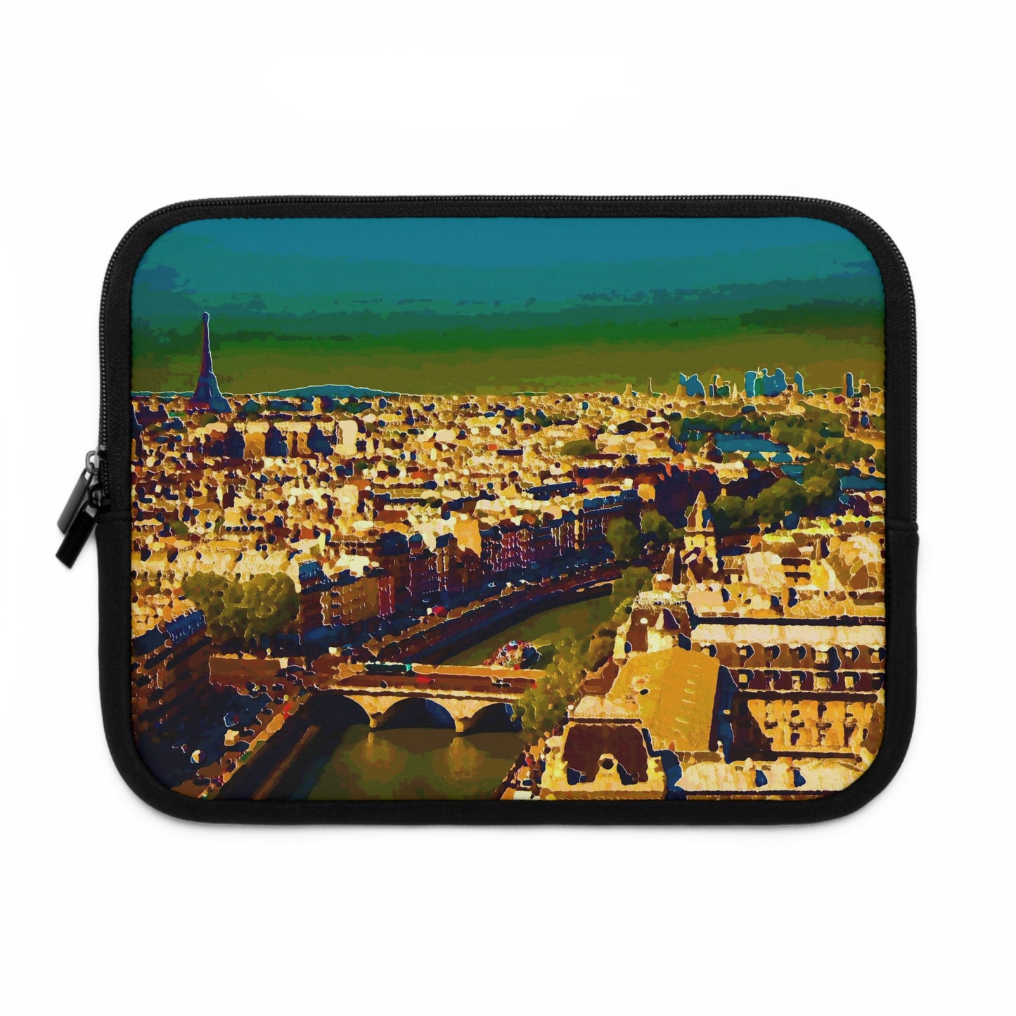 Laptop Sleeve ... Au Paris ... "Along The River Seine" ... Barbara Joan Bonnel-Holt: 1972 ... Original Works ...