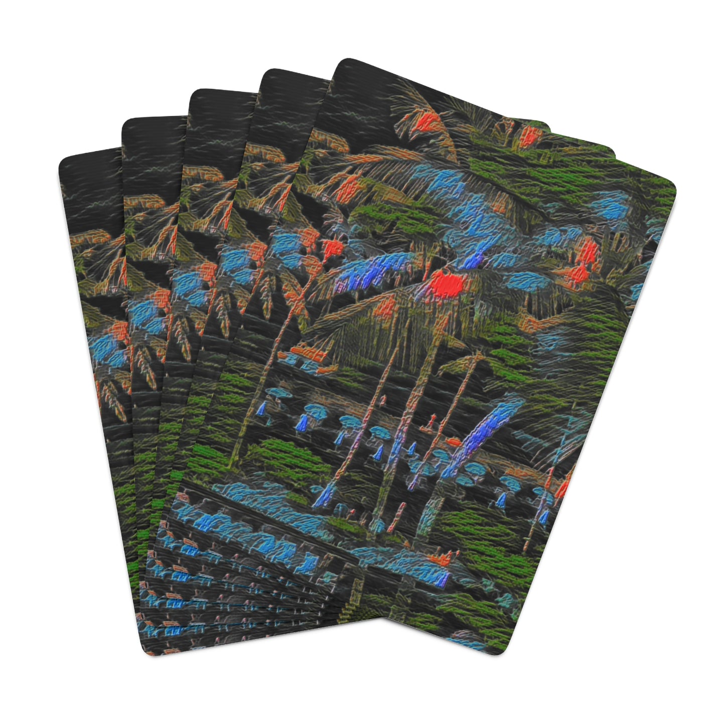 Custom Poker Cards ... "The Royal Hawai'ian: Waikiki Beach_Beach" ... Honolulu, HI ... Ocotber 2014 (Halloween) ... Original Works ...
