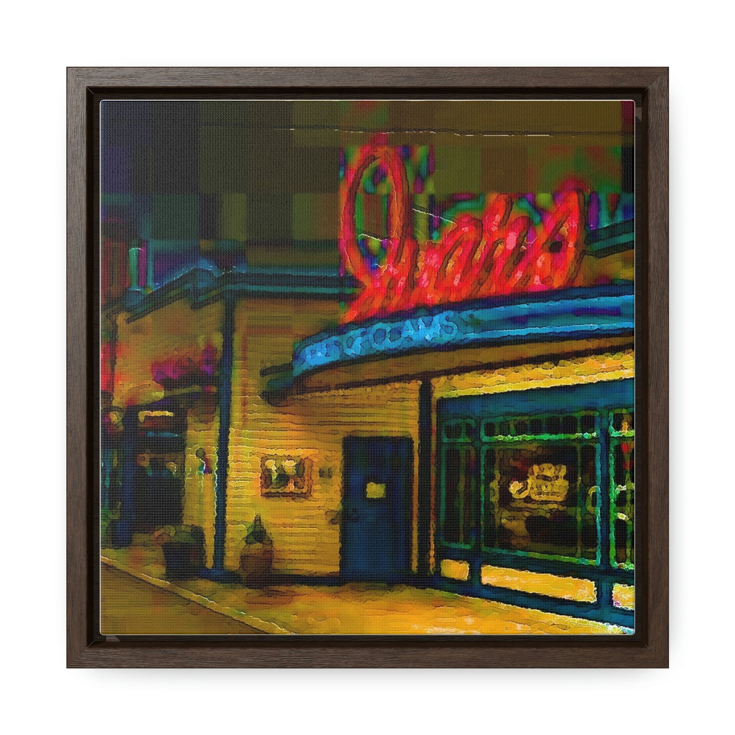 Gallery Canvas Wraps, Square Frame ...  In-A-Hurry & Stressed? ... Remember: Keep "Clam" ... Clam_Happy ...  'Ivars: Seattle Waterfront' ... Personal Archives ... Original Works ...