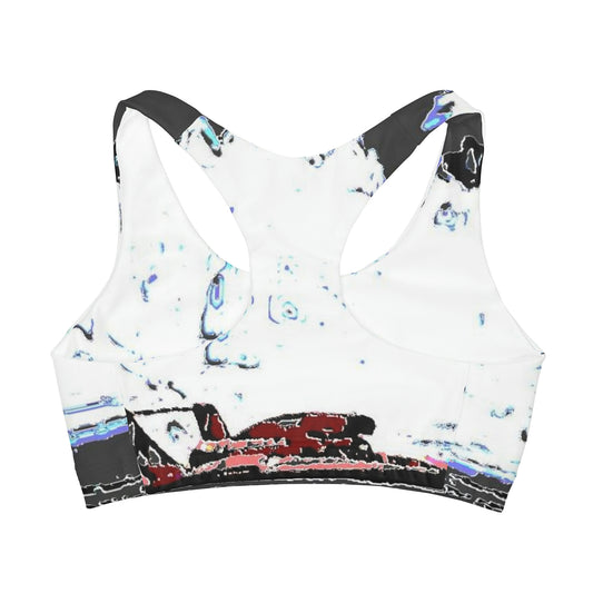 Girls' Double Lined Seamless Sports Bra ... Seattle Columbia Cup On Lake Washington ... "Dave Wilcox Heads For The Win" ... Associate Gift-Photo ... Original Works ...