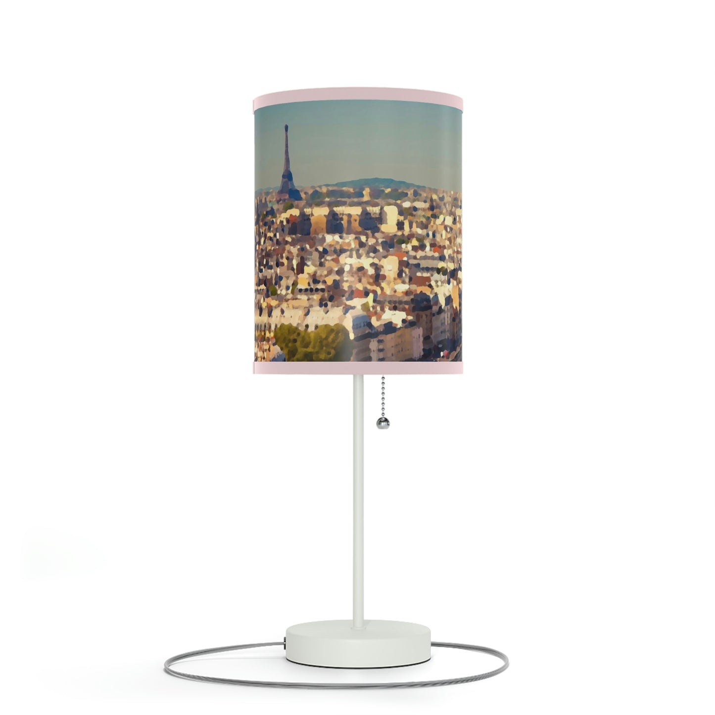 Lamp on a Stand, US|CA plug ... Au Paris ... "Along The River Seine" ... Barbara Joan Bonnell-Holt: 1972 ... Original Works ...