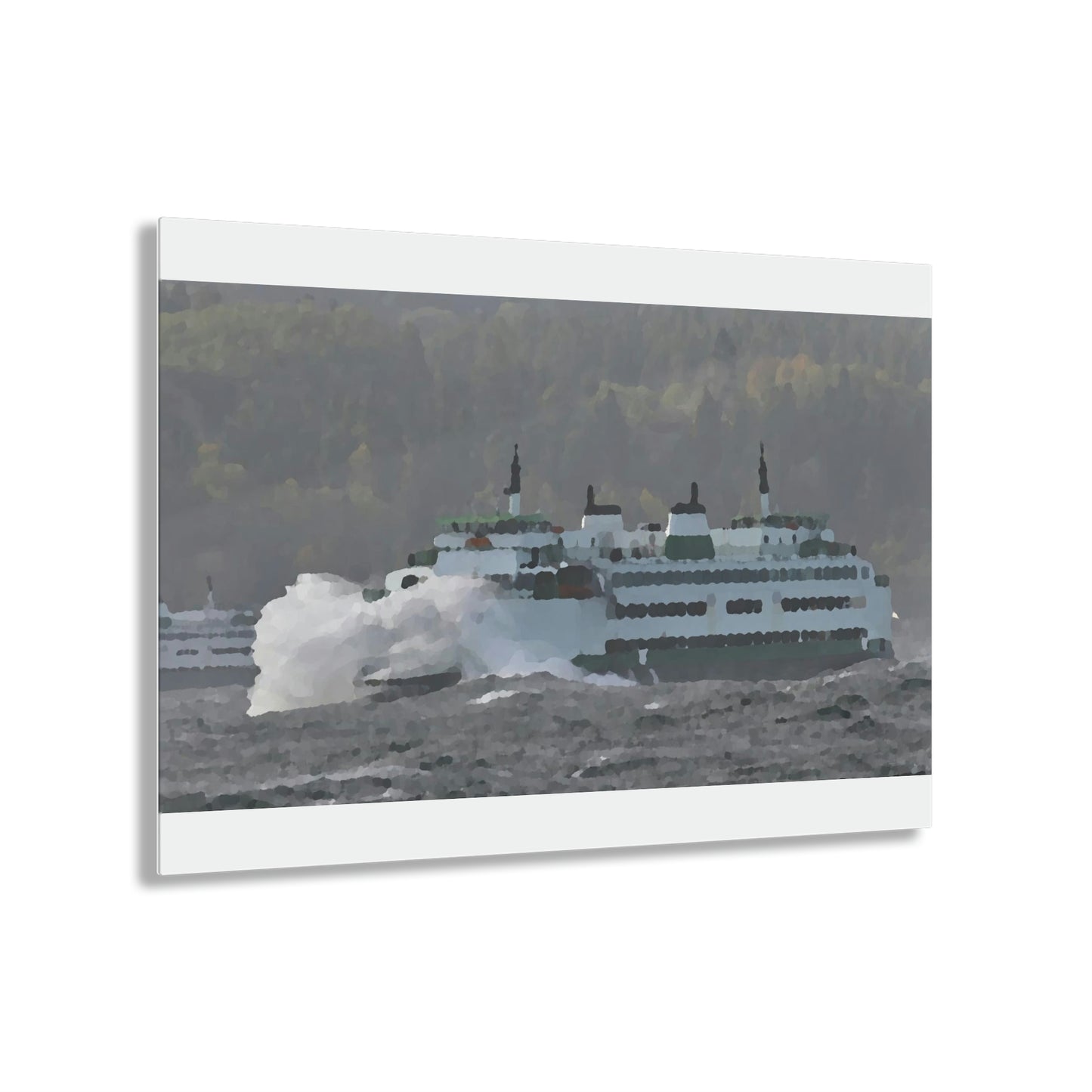 Acrylic Prints ... WADOT Ferry Crossing ... "A Very Rough Day" ... Mulkiteo Route ... Family Archives ... Early 1990's' ... Original Works ...