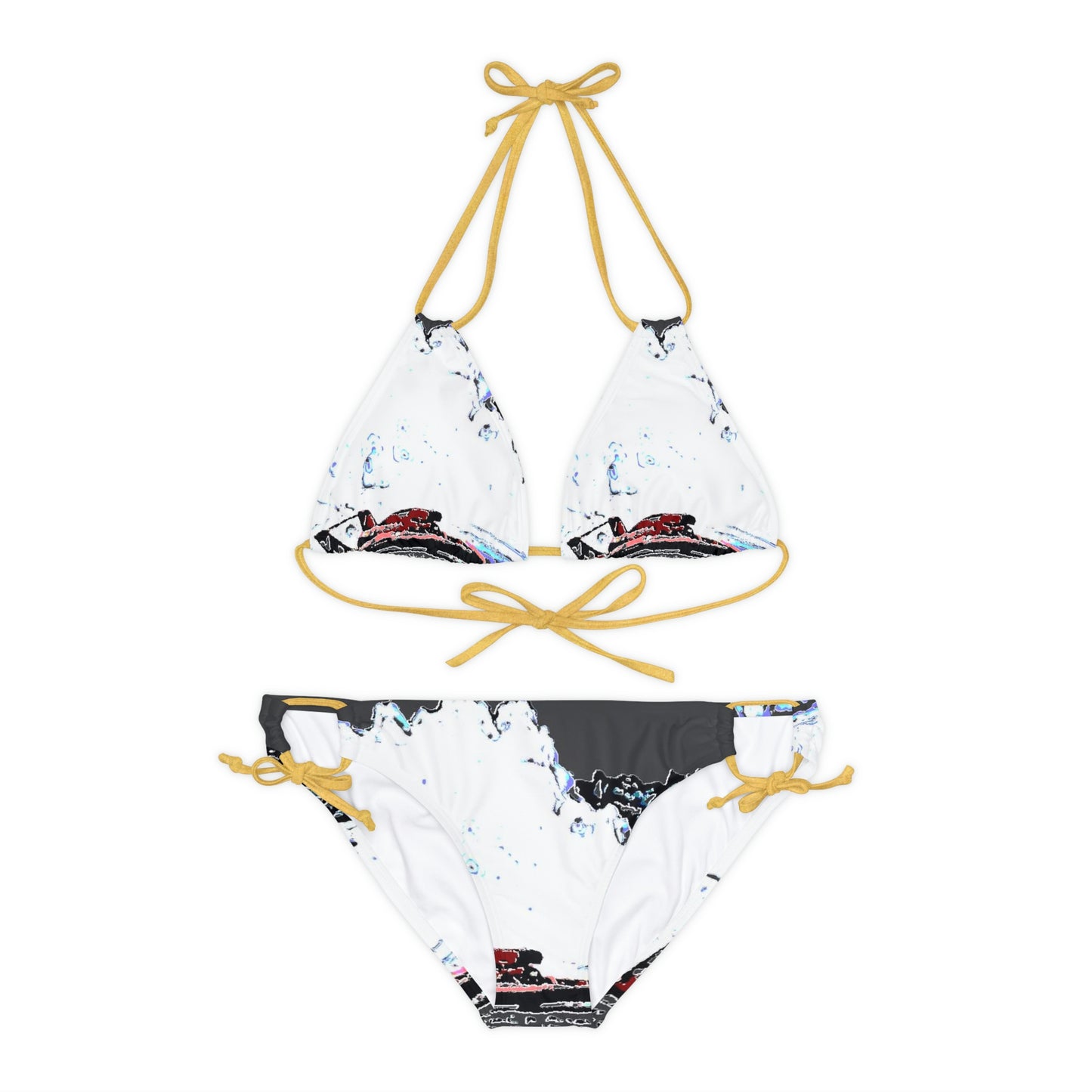 Strappy Bikini Set ... Seattle Columbia Cup On Lake Washington ... "Dave Wilcox Heads For The Win" ... Associate Gift-Photo ... Original Works ...