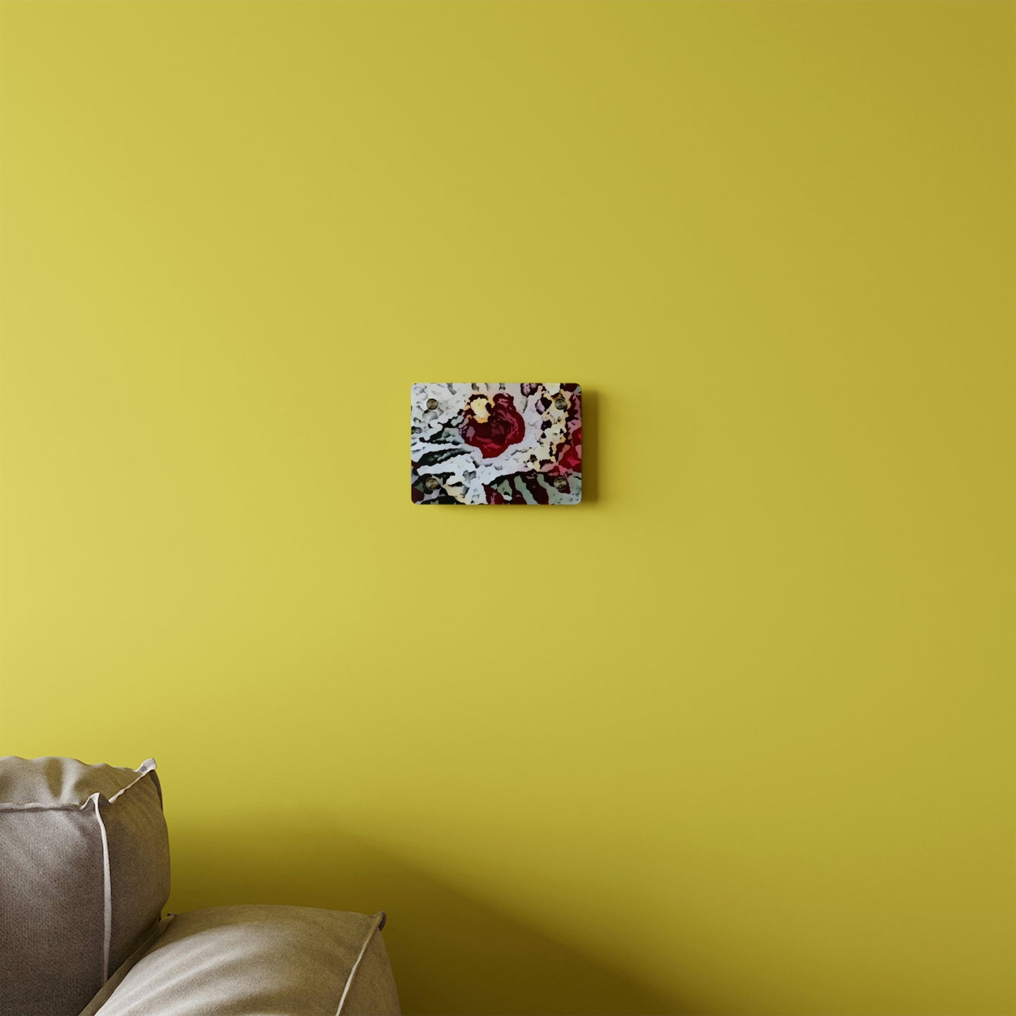 Acrylic Wall Art Panels ... "A Friendly Flower" ... Pointsettia 'Pointing' ... Original Works ... (Supplied Photograph) ...
