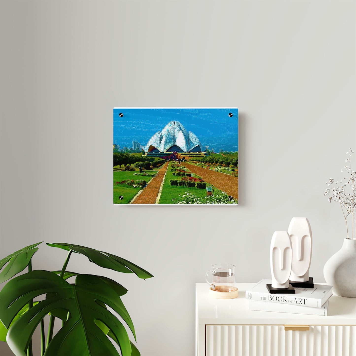 Acrylic Wall Art Panels ... 'Bahai'i House-Of-Worship' ... "Lotus Temple: Delhi, India, 2008" ... Original Works ...